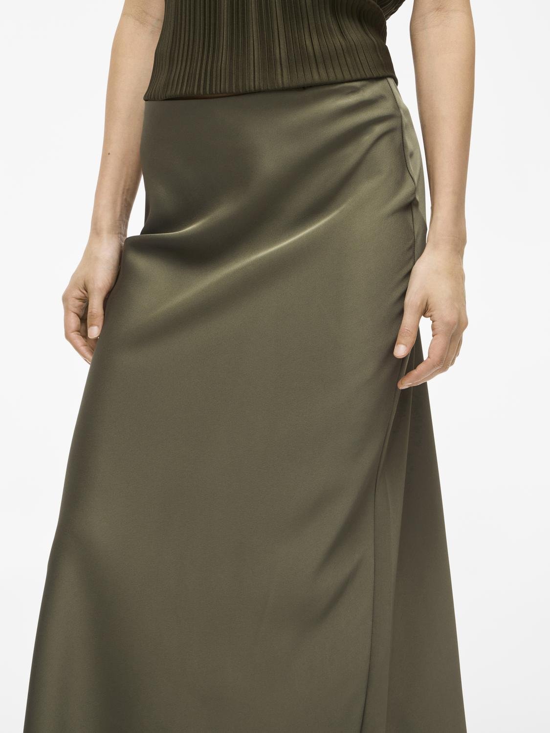 VIELLETTE Midi Skirt - Dusty Olive - VERO MODA & VILA Bergvik