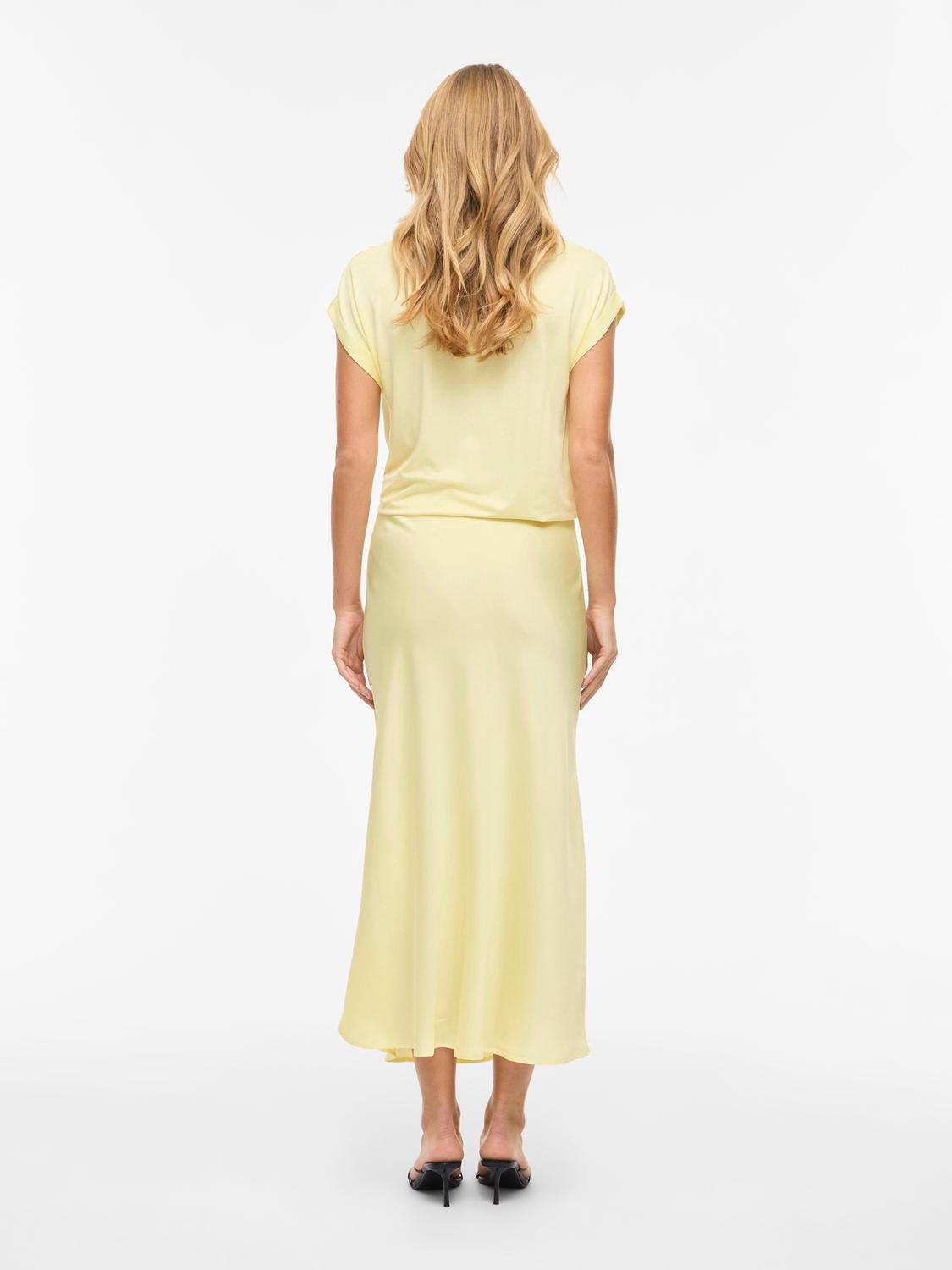 VIELLETTE Midi Skirt - Pastel Yellow - VERO MODA & VILA Bergvik