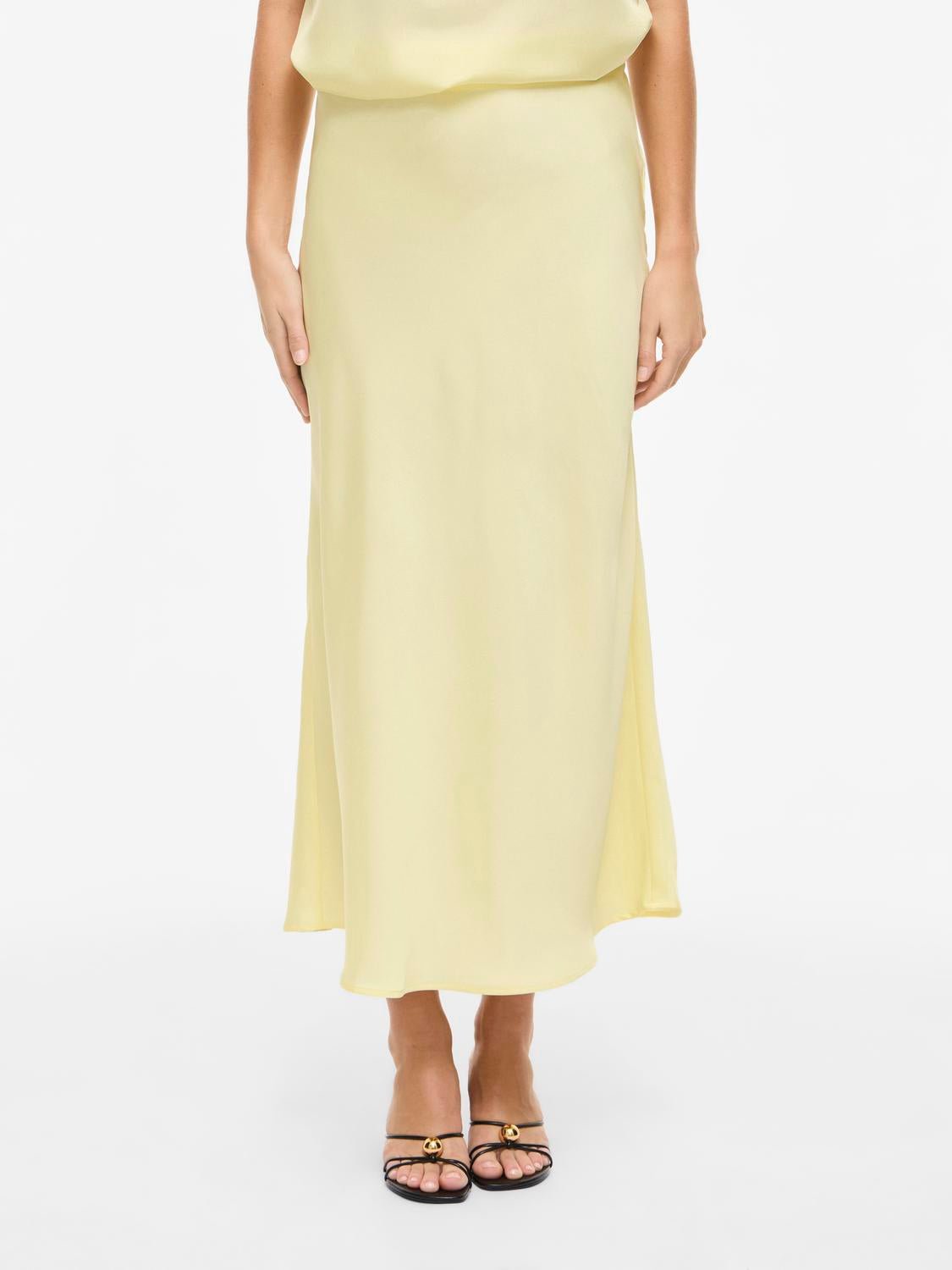 VIELLETTE Midi Skirt - Pastel Yellow - VERO MODA & VILA Bergvik