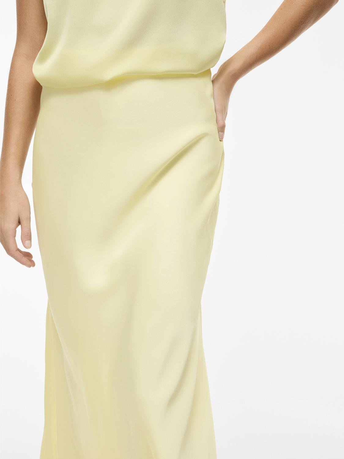 VIELLETTE Midi Skirt - Pastel Yellow - VERO MODA & VILA Bergvik
