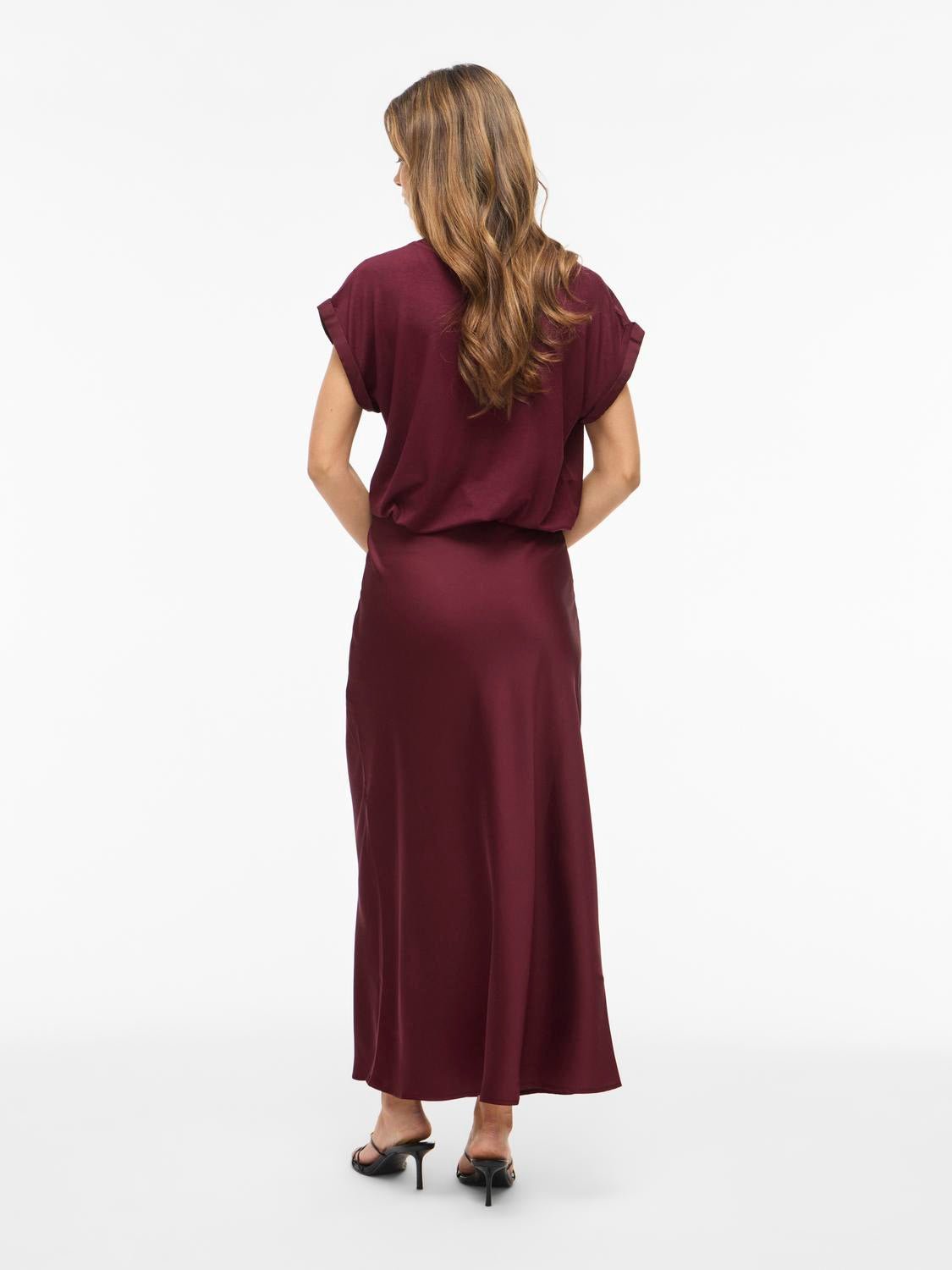 VIELLETTE Midi Skirt - Port Royale - VERO MODA & VILA Bergvik