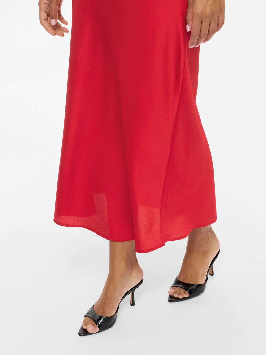 VIELLETTE Midi Skirt - Savvy Red - VERO MODA & VILA Bergvik