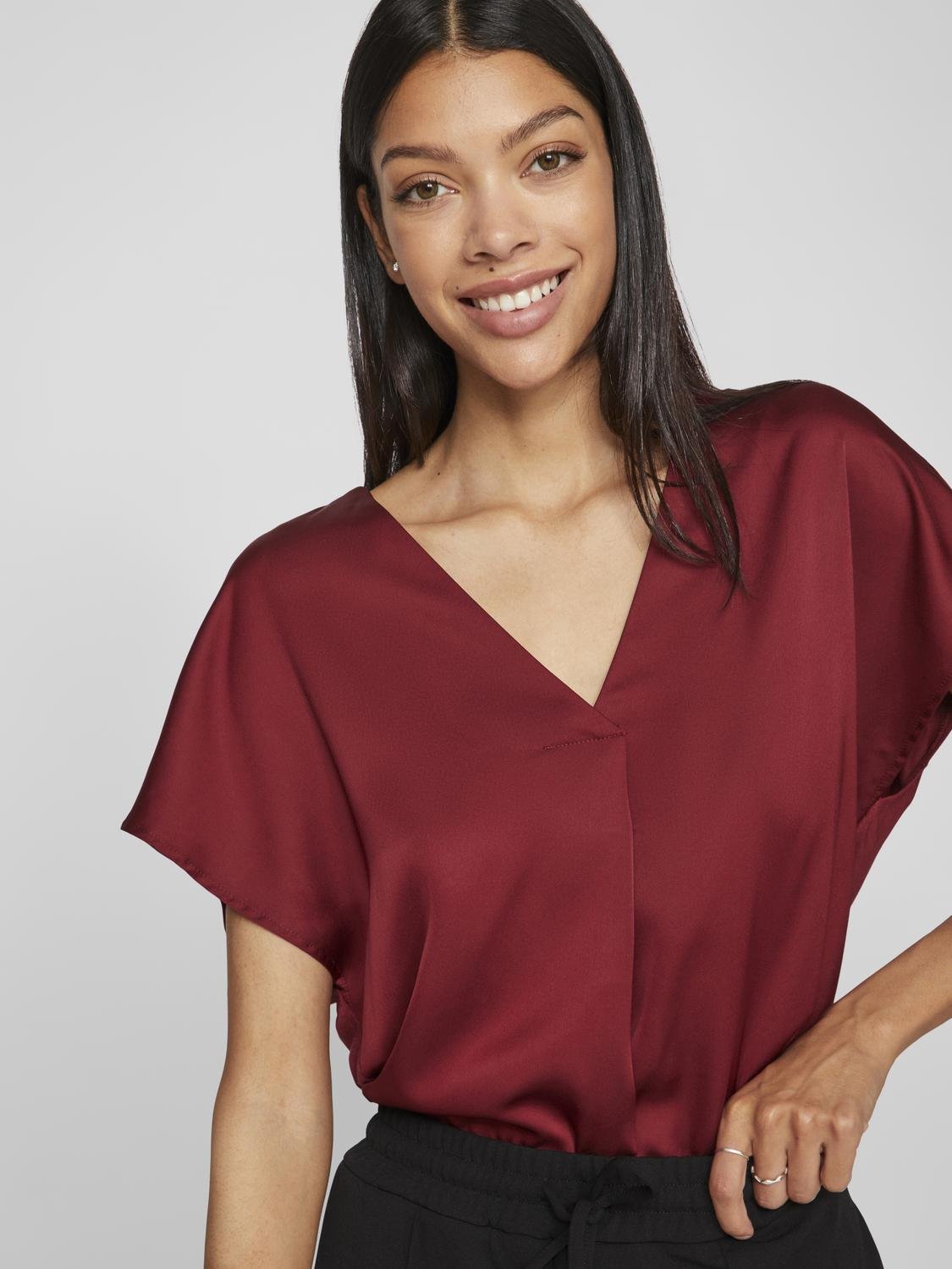 VIELLETTE Top - Cabernet - VERO MODA & VILA Bergvik