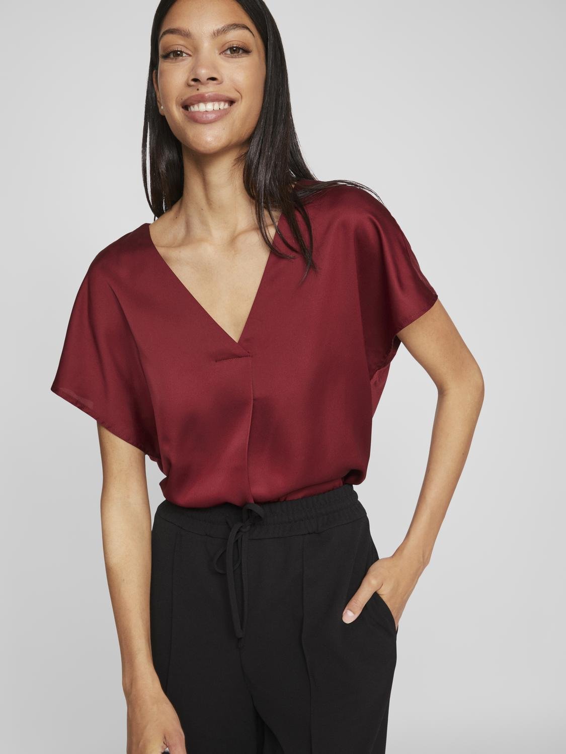 VIELLETTE Top - Cabernet - VERO MODA & VILA Bergvik