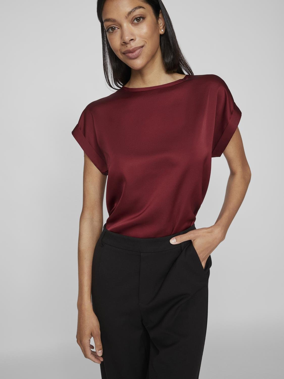 VIELLETTE Top - Cabernet - VERO MODA & VILA Bergvik