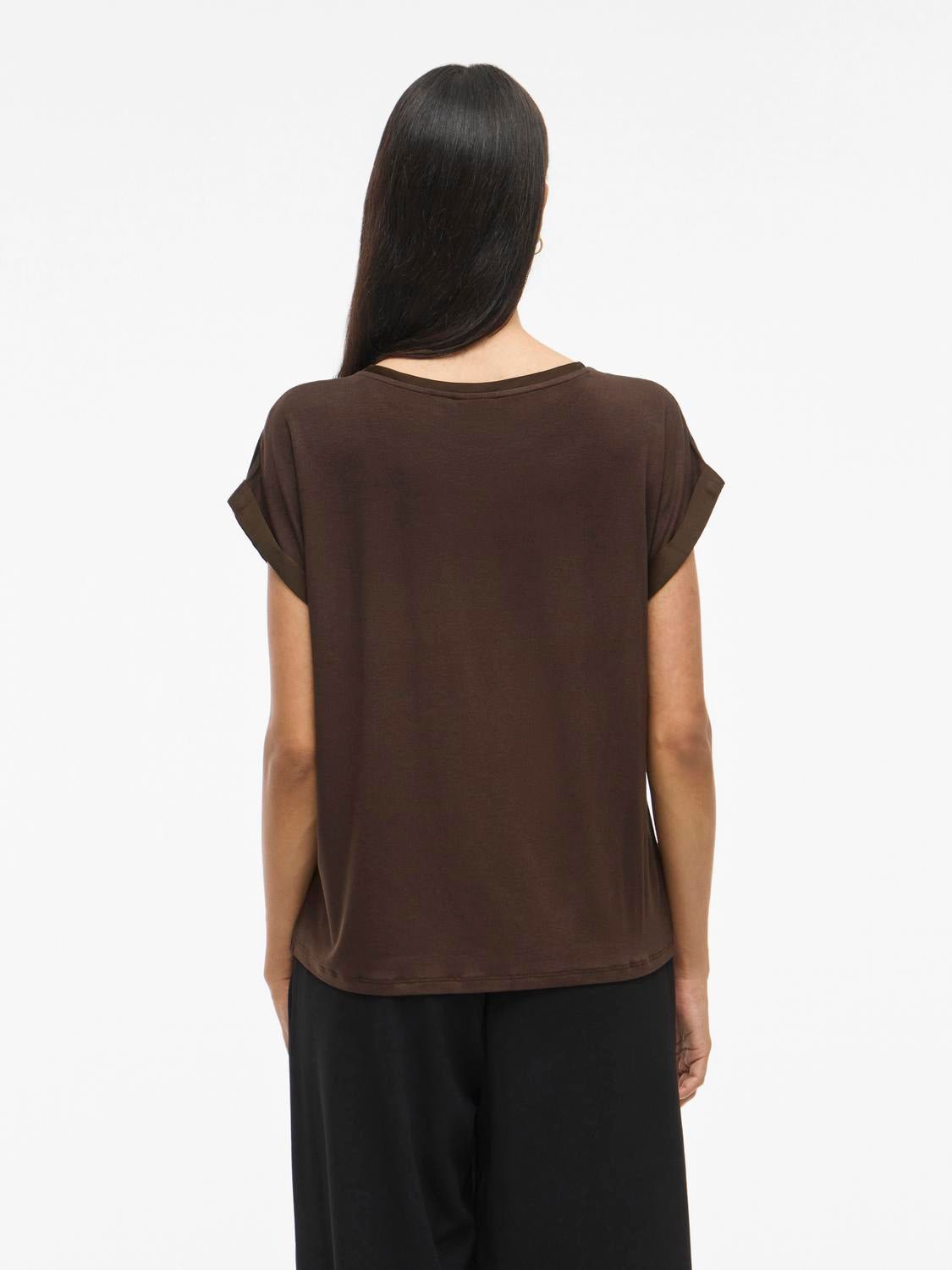 VIELLETTE Top - Coffee Bean - VERO MODA & VILA Bergvik