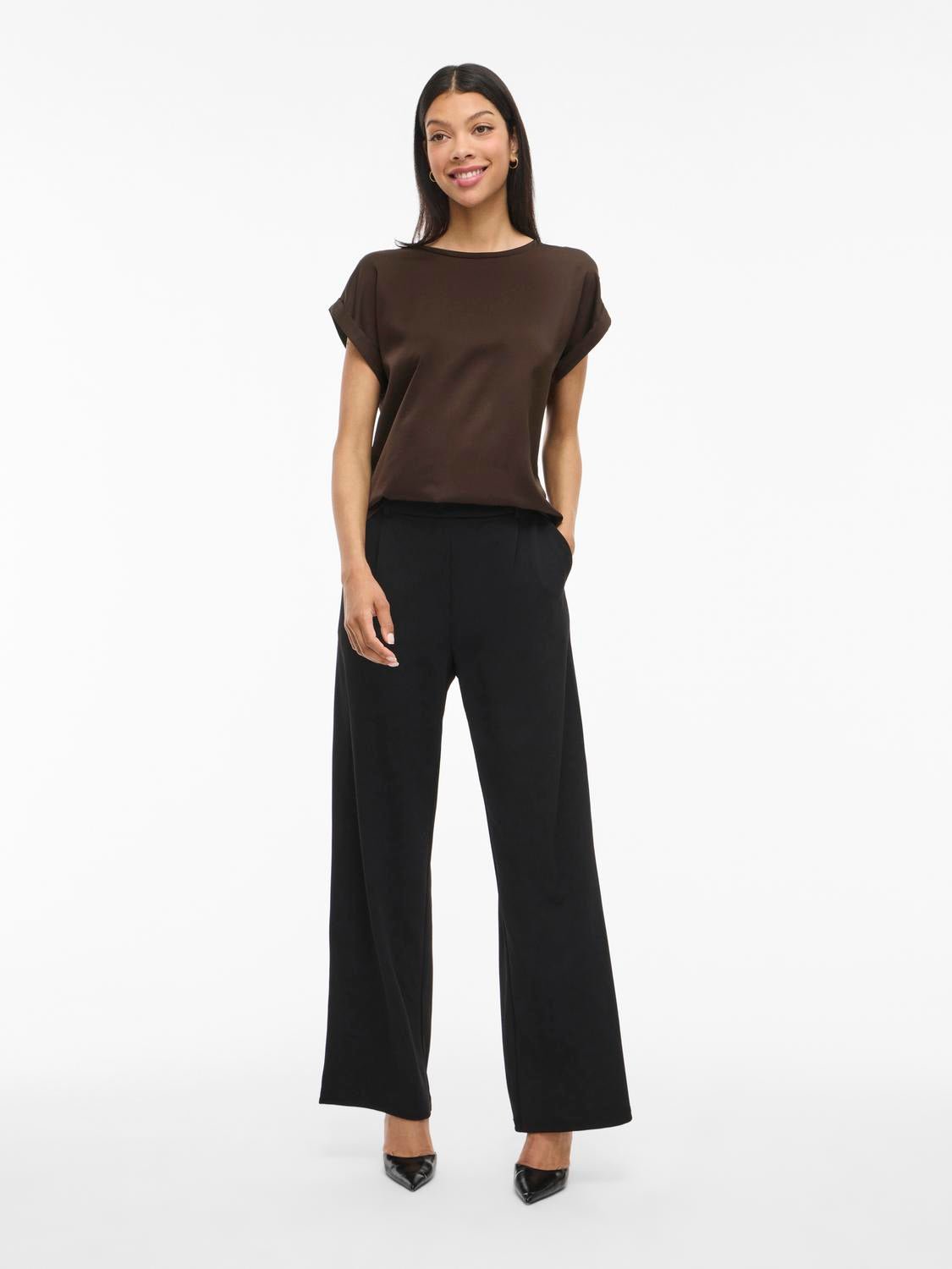 VIELLETTE Top - Coffee Bean - VERO MODA & VILA Bergvik