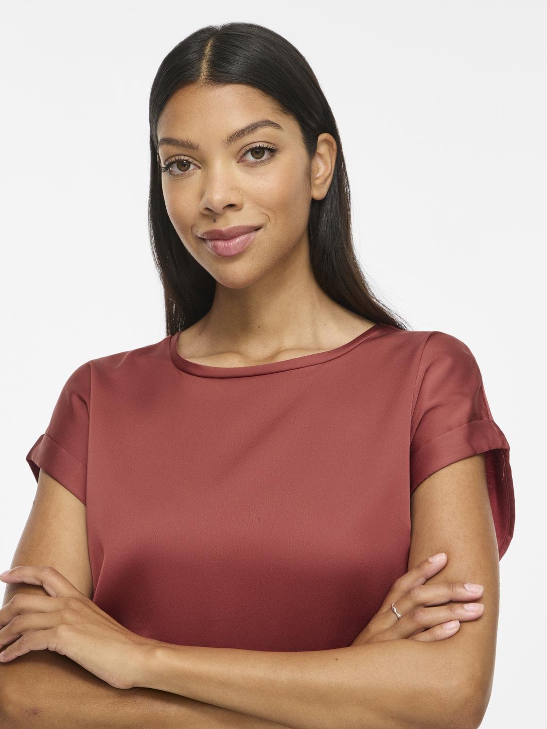 VIELLETTE Top - Marsala - VERO MODA & VILA Bergvik