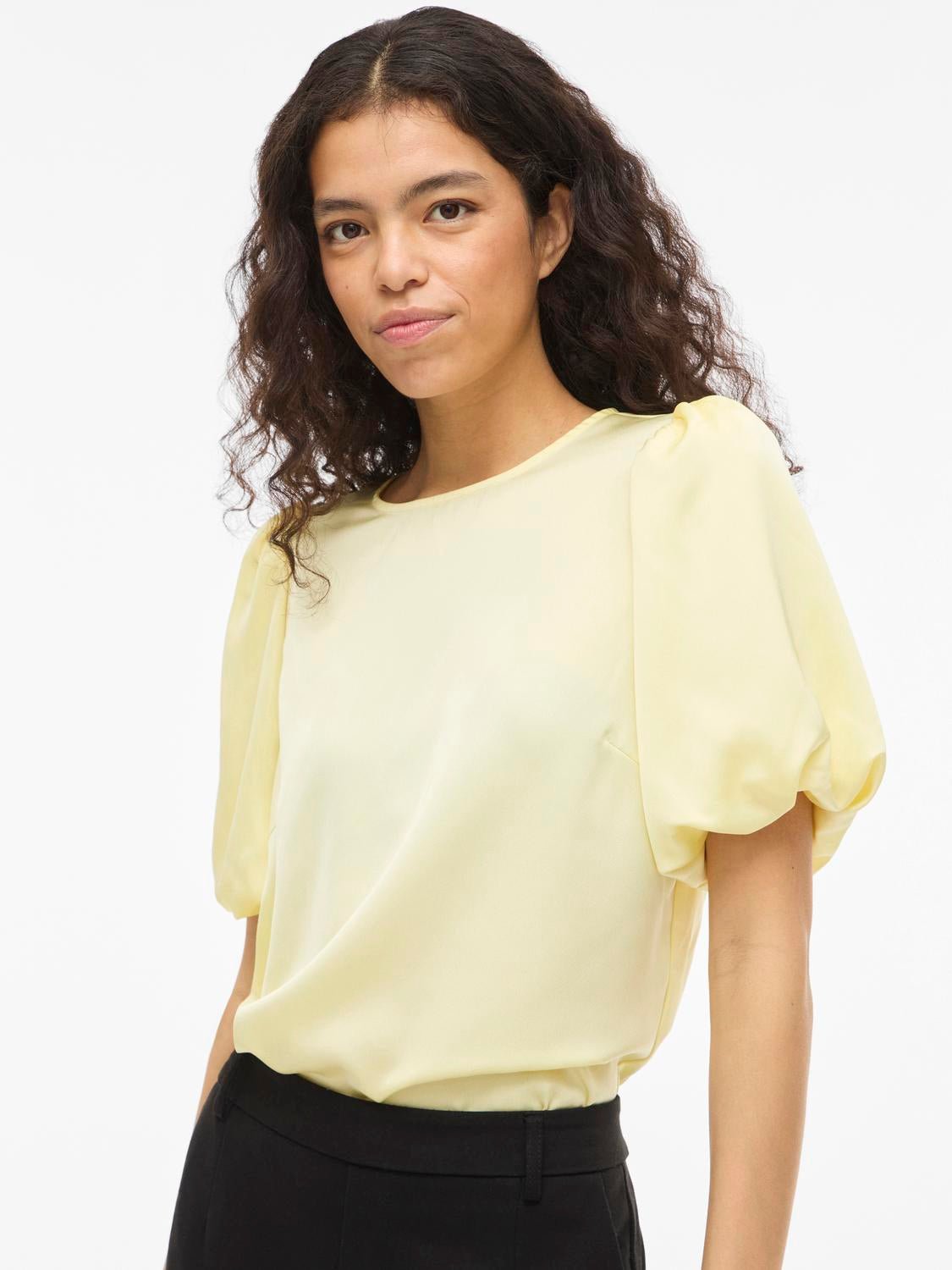 VIELLETTE Top - Pastel Yellow - VERO MODA & VILA Bergvik