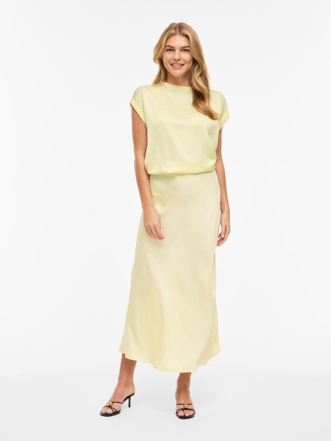 VIELLETTE Top - Pastel Yellow - VERO MODA & VILA Bergvik
