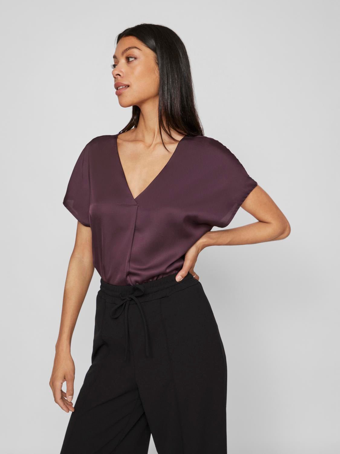 VIELLETTE Top - Plum Perfect - VERO MODA & VILA Bergvik