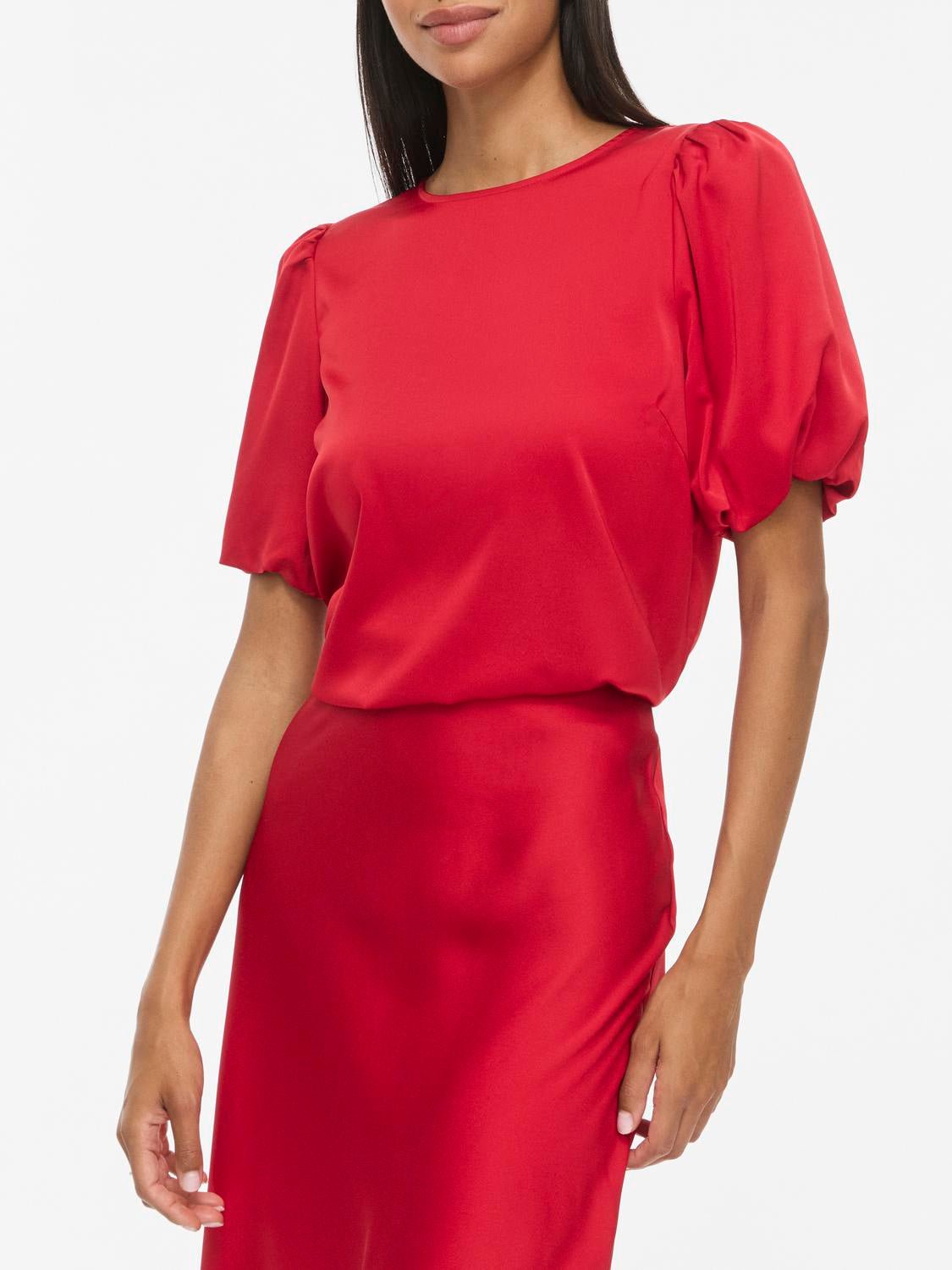 VIELLETTE Top - Savvy Red - VERO MODA & VILA Bergvik