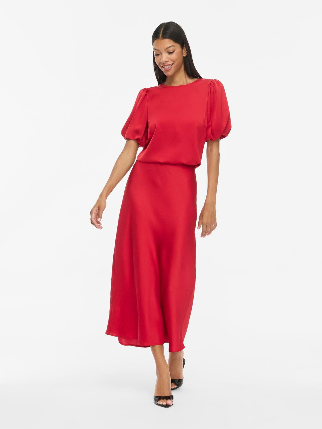 VIELLETTE Top - Savvy Red - VERO MODA & VILA Bergvik