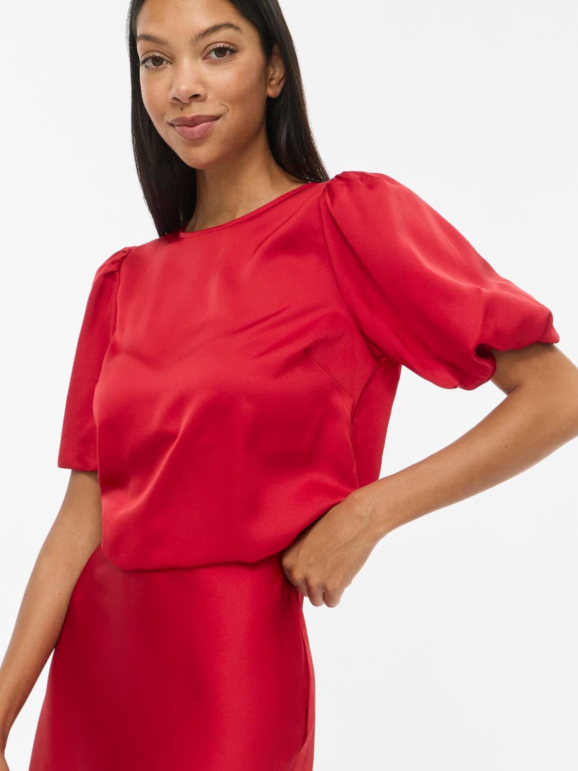 VIELLETTE Top - Savvy Red - VERO MODA & VILA Bergvik