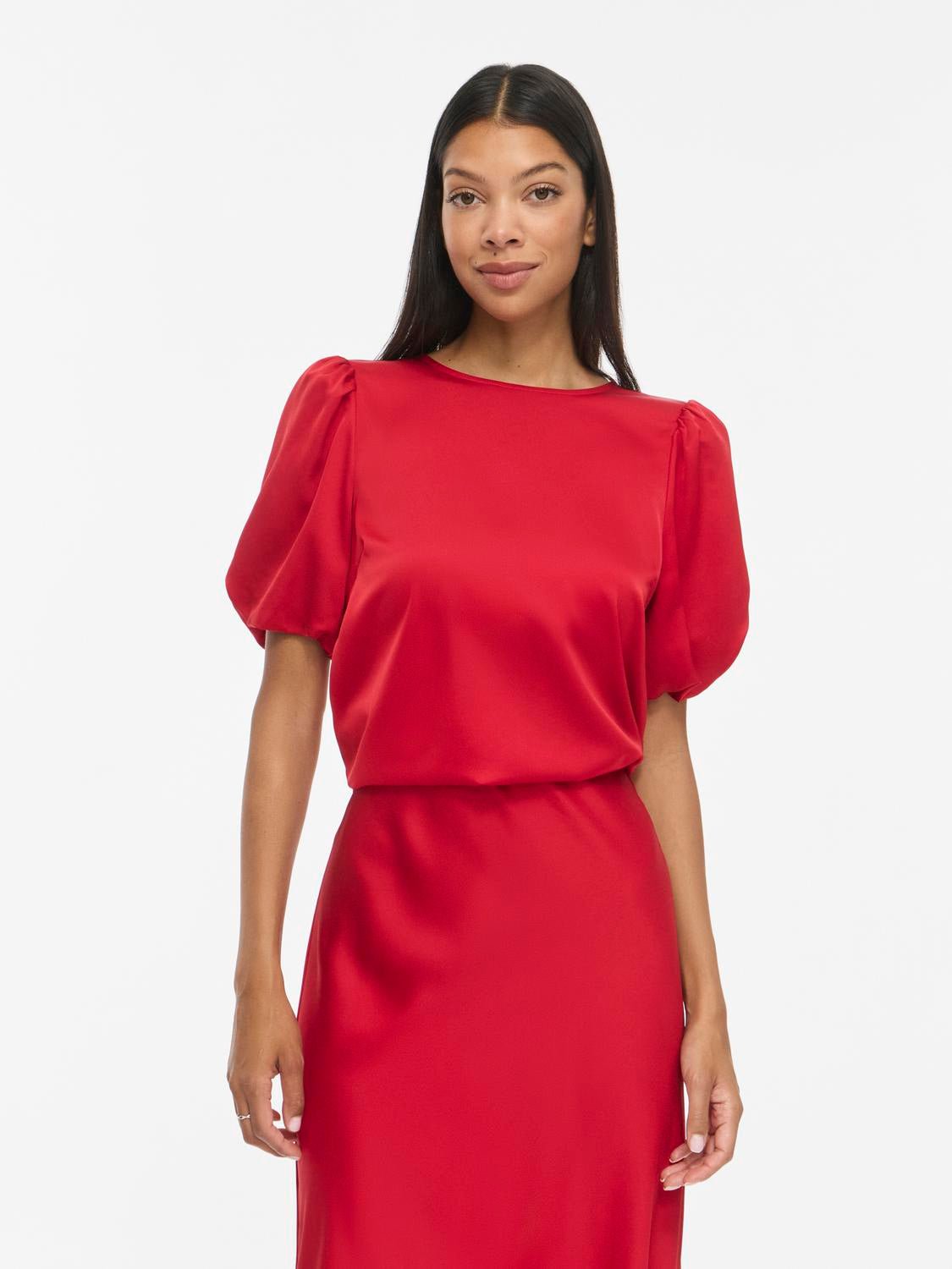 VIELLETTE Top - Savvy Red - VERO MODA & VILA Bergvik