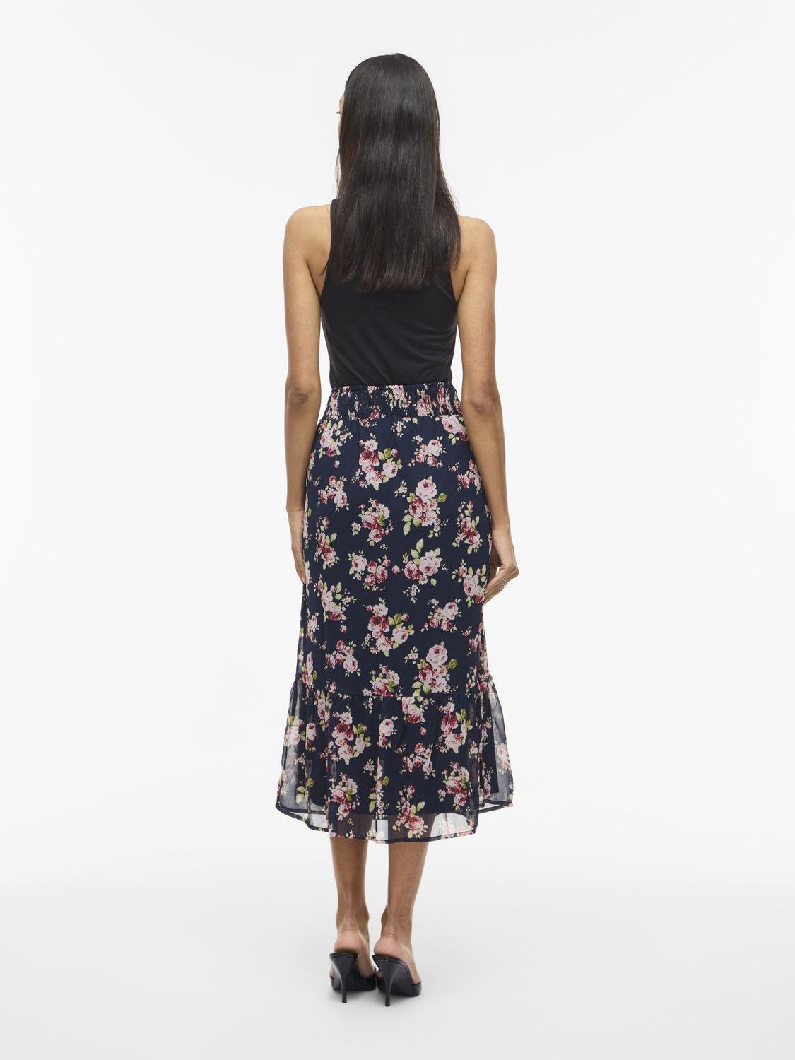 VIEMMA Midi Skirt - Navy Blazer - VERO MODA & VILA Bergvik