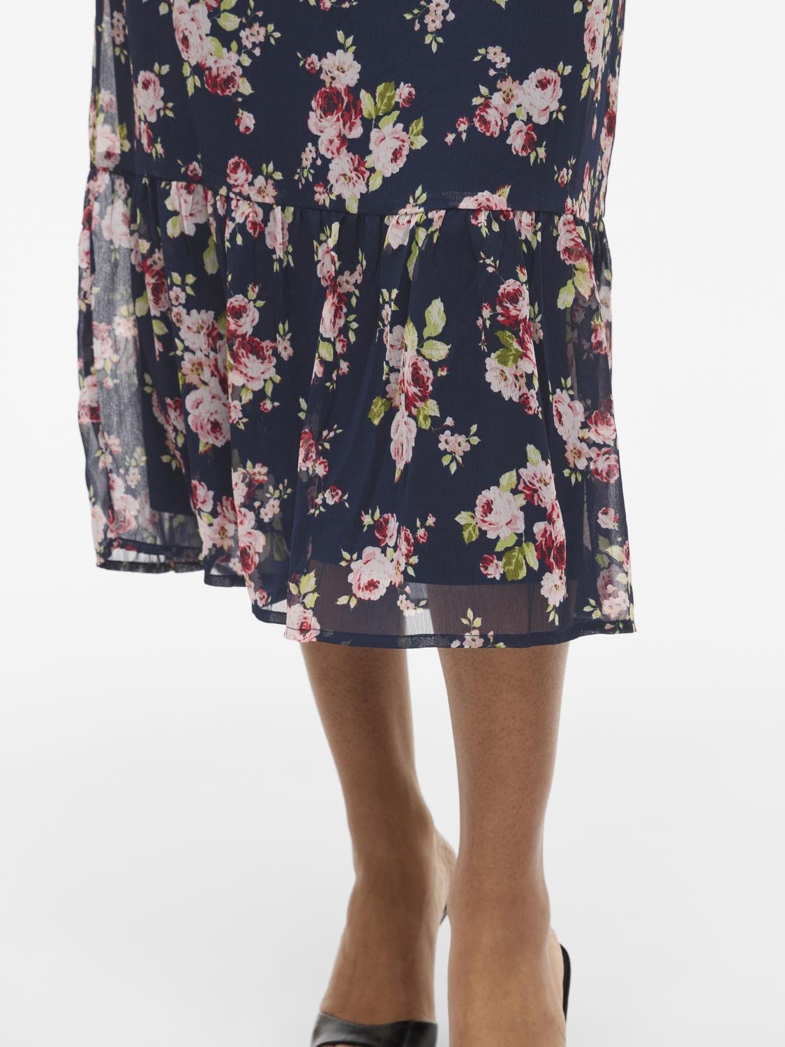 VIEMMA Midi Skirt - Navy Blazer - VERO MODA & VILA Bergvik