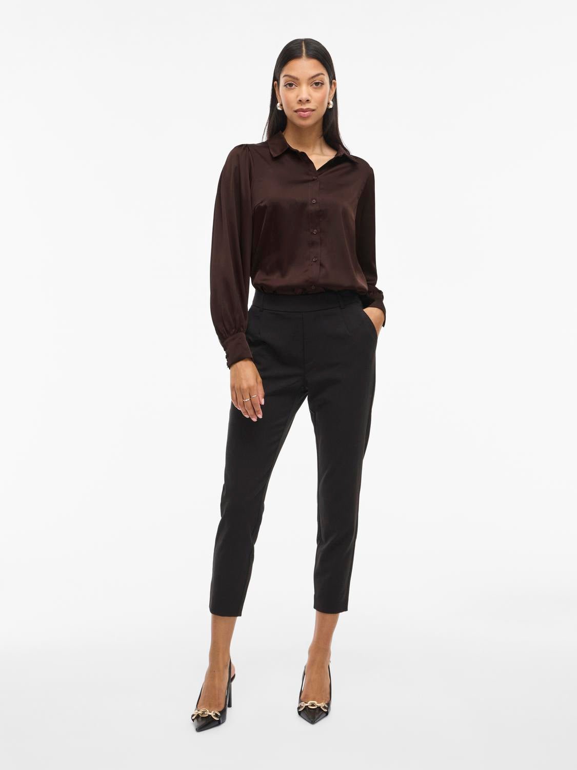 VIENNA Shirt - Coffee Bean - VERO MODA & VILA Bergvik