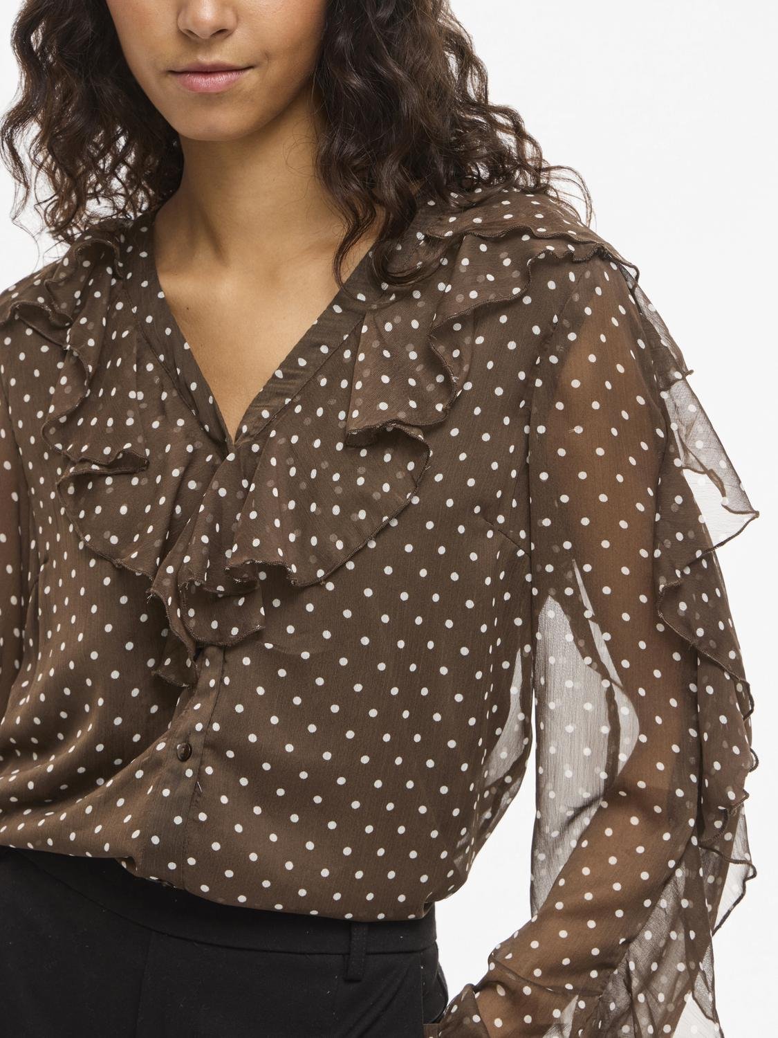 VIHARLEY Top - Chocolate Brown - VERO MODA & VILA Bergvik