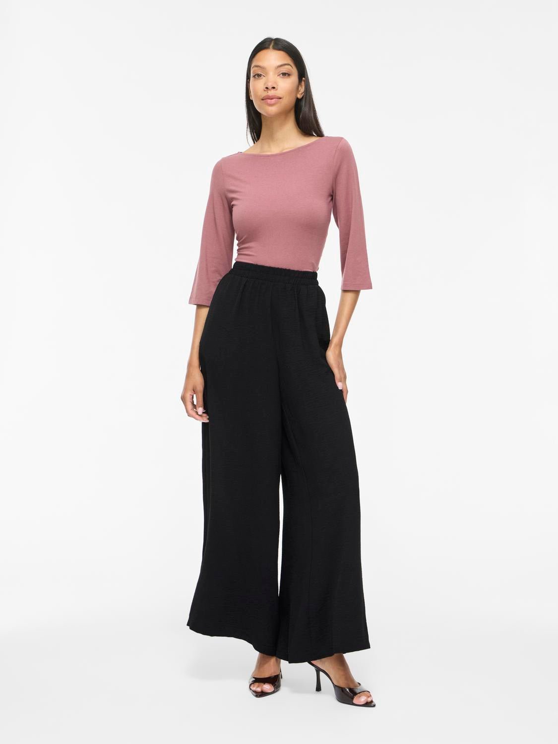 VIHELA Trousers - Black - VERO MODA & VILA Bergvik