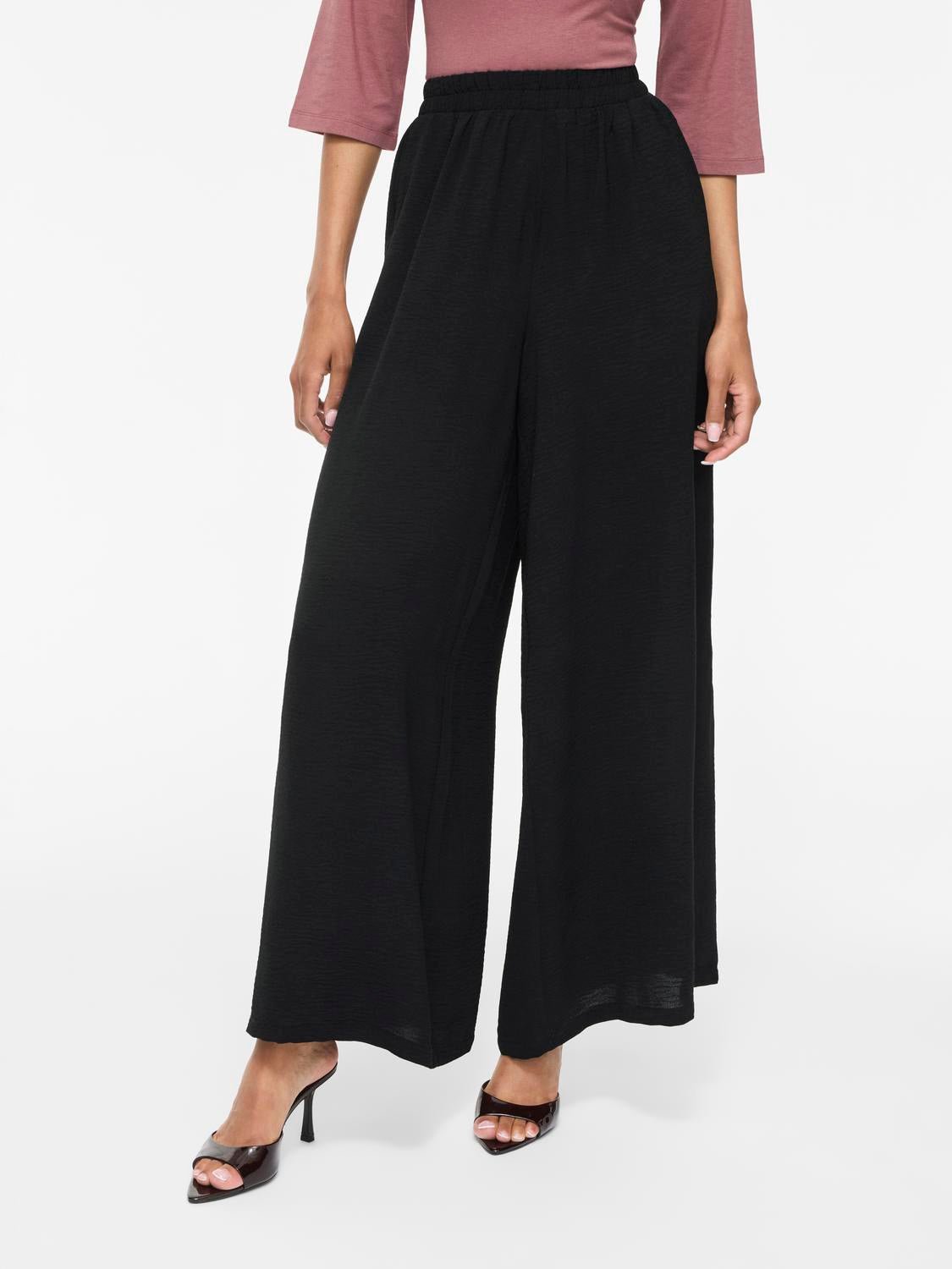 VIHELA Trousers - Black - VERO MODA & VILA Bergvik