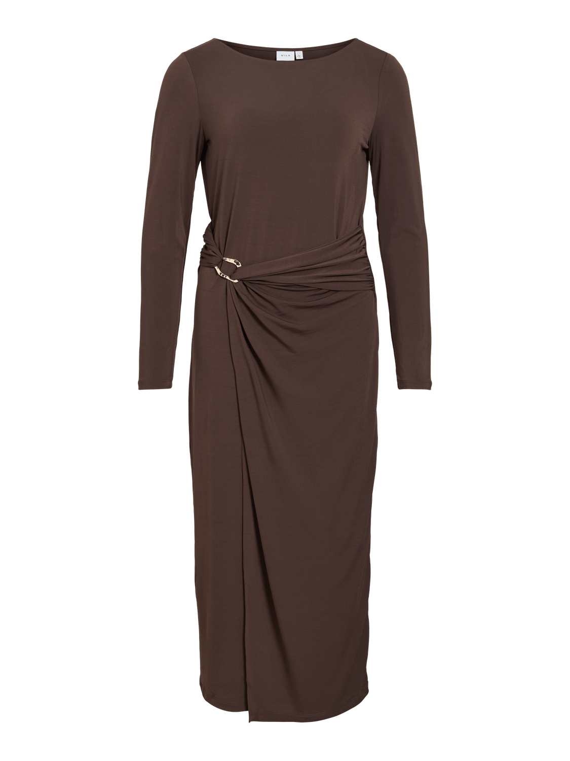 VIJUSTINE Long Dress - Coffee Bean - VERO MODA & VILA Bergvik