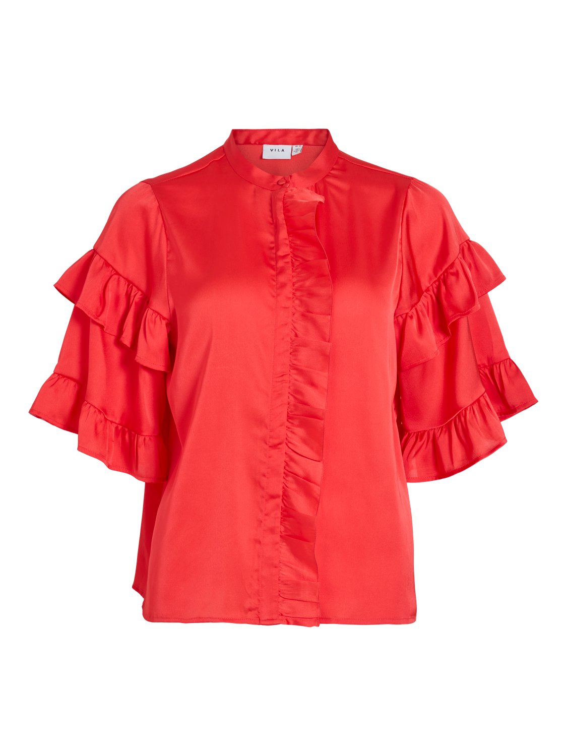 VIKAVAS Shirts - Poppy Red - VERO MODA & VILA Bergvik