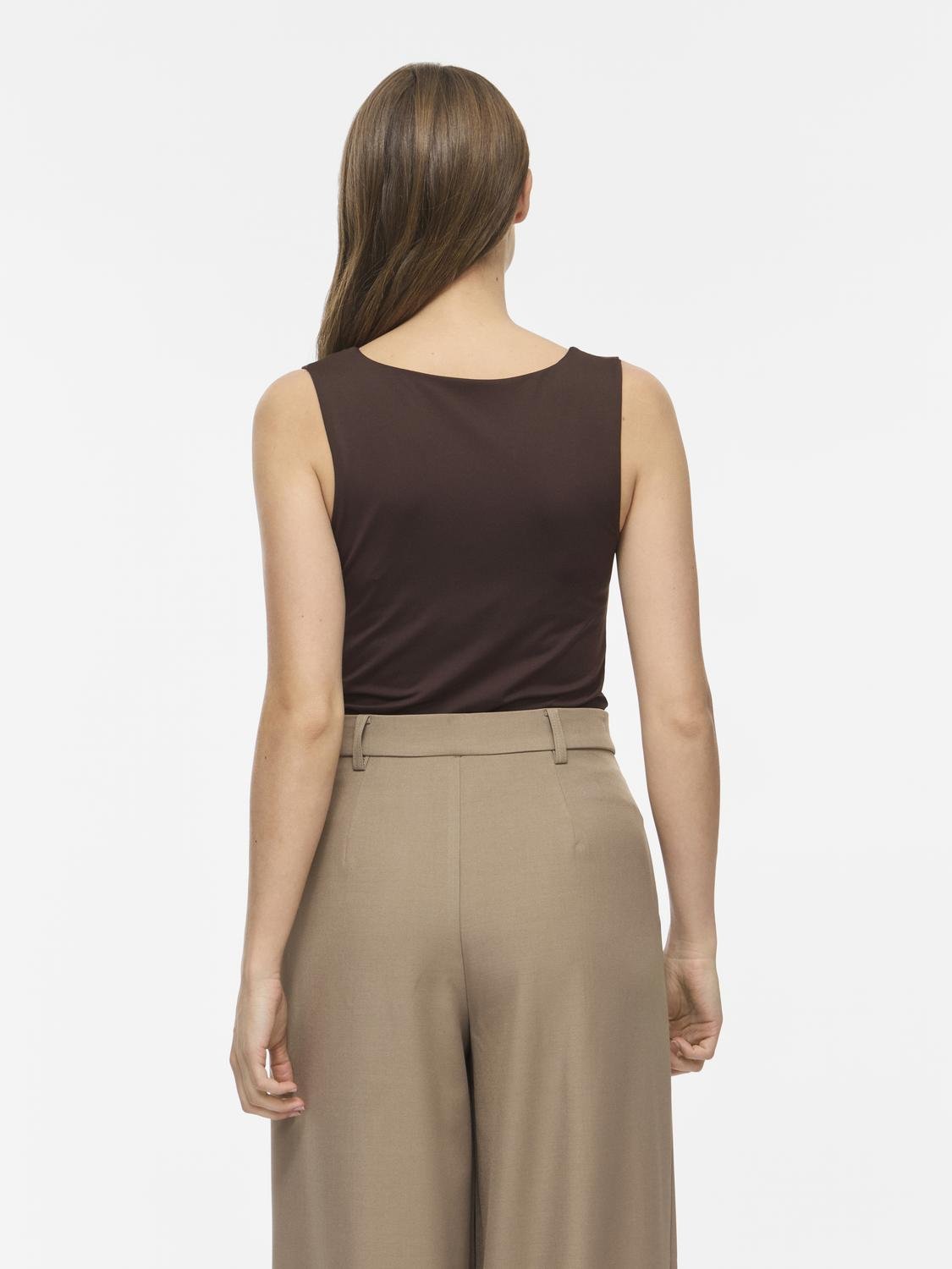 VIKENZA Tank Top - Coffee Bean - VERO MODA & VILA Bergvik