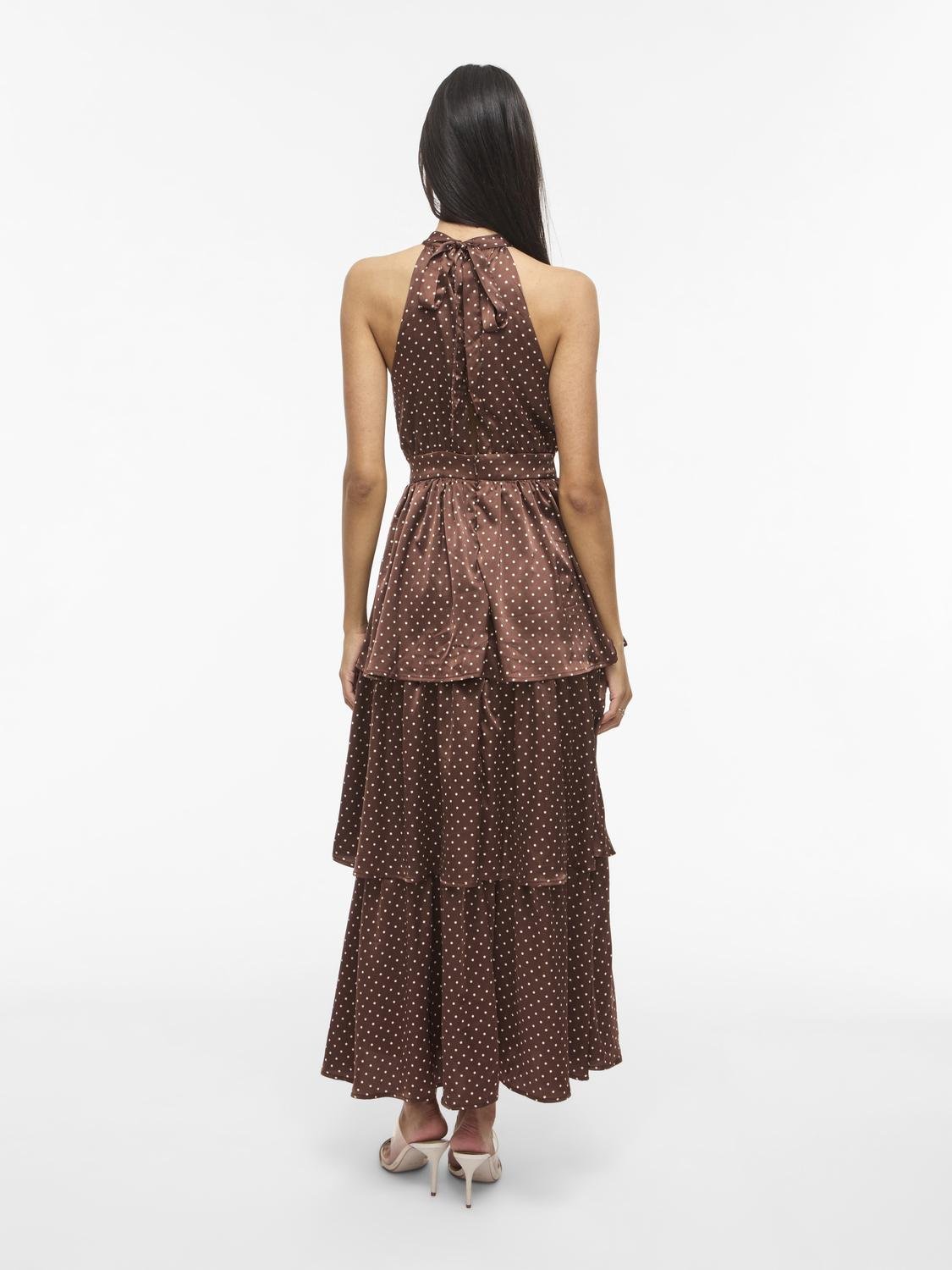VIKIMMIE Long Dress - Shaved Chocolate - VERO MODA & VILA Bergvik