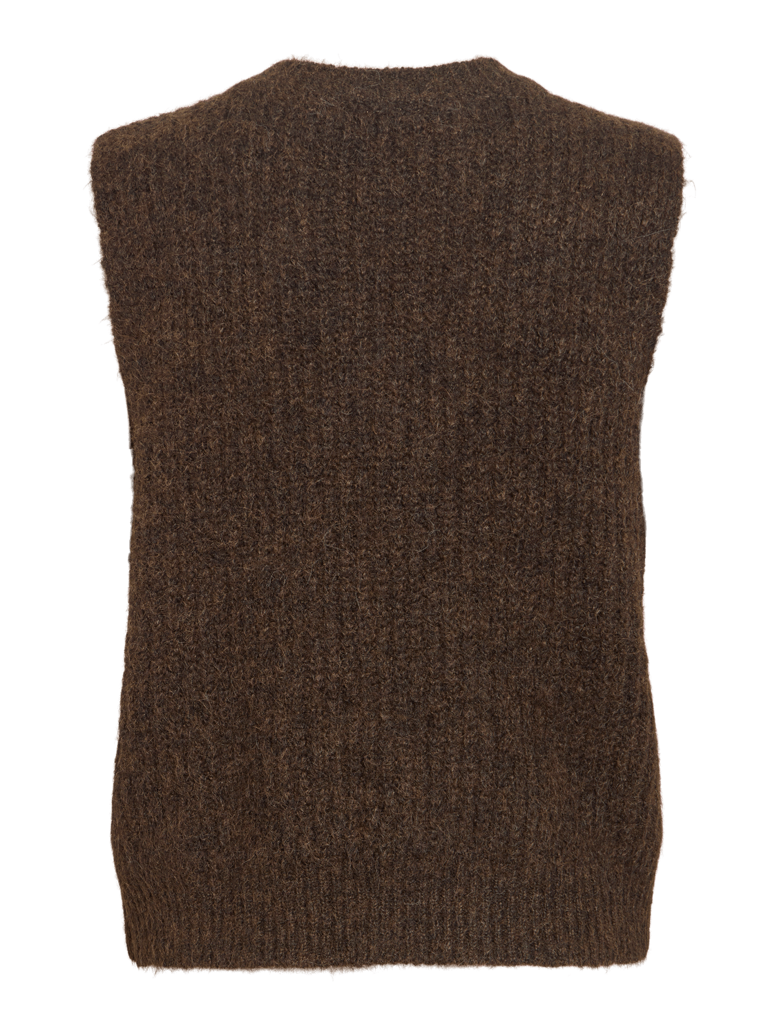 VILAMPE Knitted Waistcoat - Coffee Bean - VERO MODA & VILA Bergvik