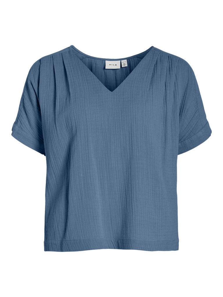 VILANIA T-Shirts & Tops - Coronet Blue - VERO MODA & VILA Bergvik