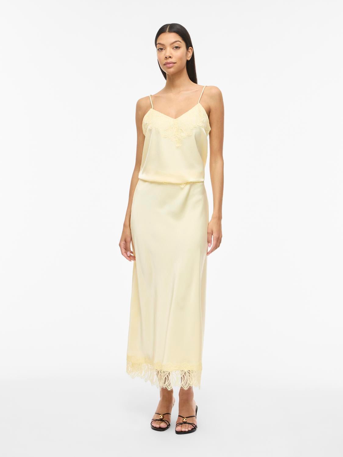 VILEA Long Skirt - Pastel Yellow - VERO MODA & VILA Bergvik
