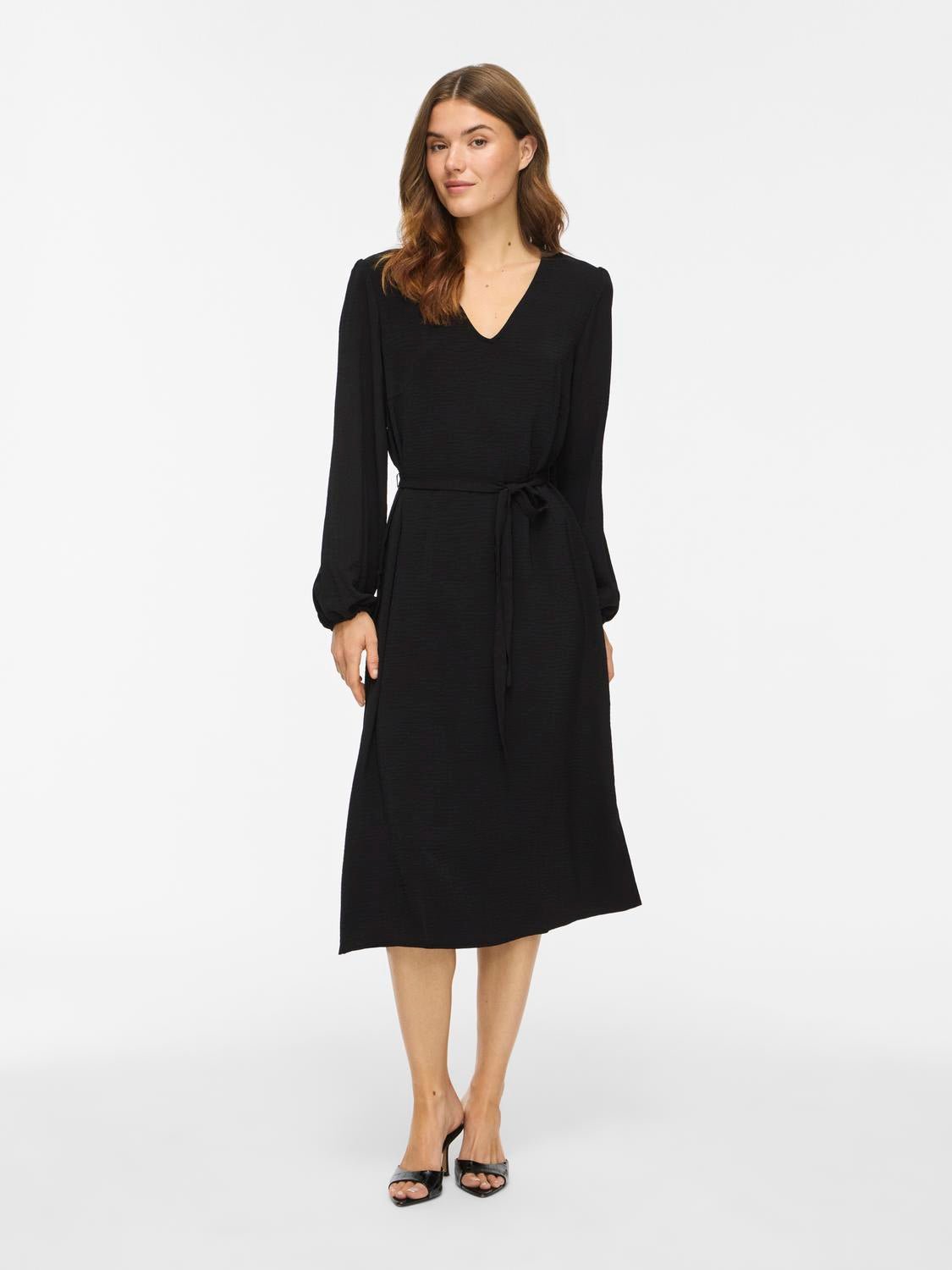 VILOVIE Midi Dress - Black - VERO MODA & VILA Bergvik