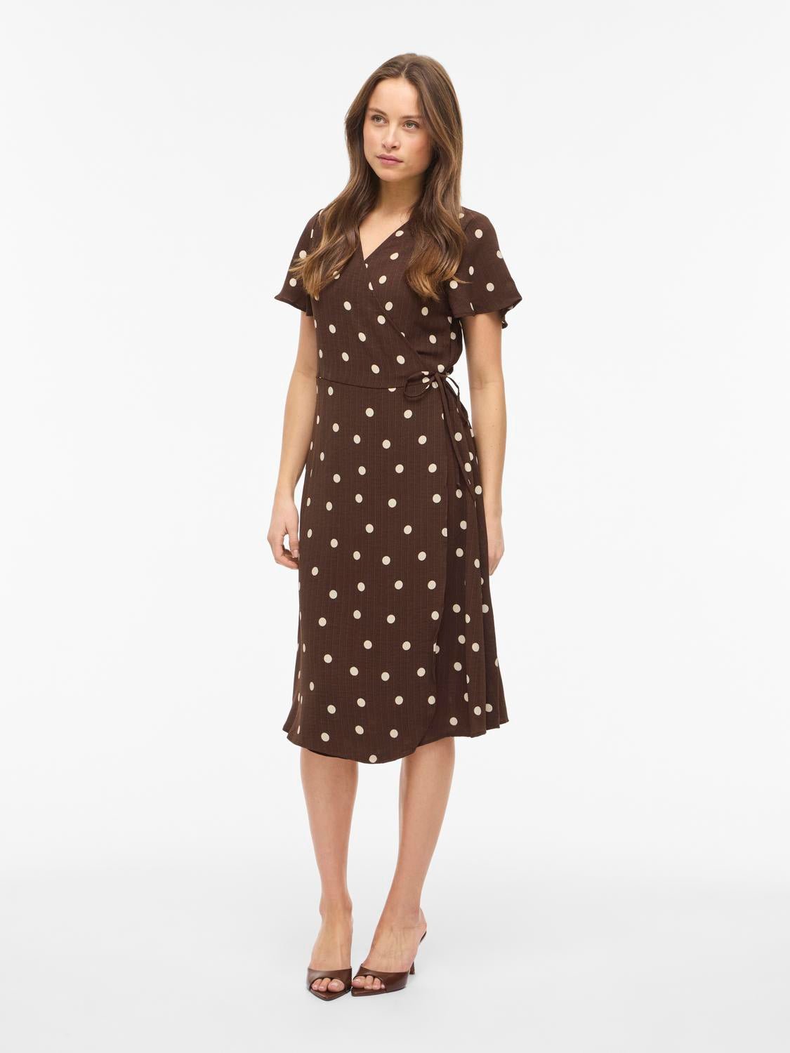 VILOVIE Midi Dress - Coffee Bean - VERO MODA & VILA Bergvik