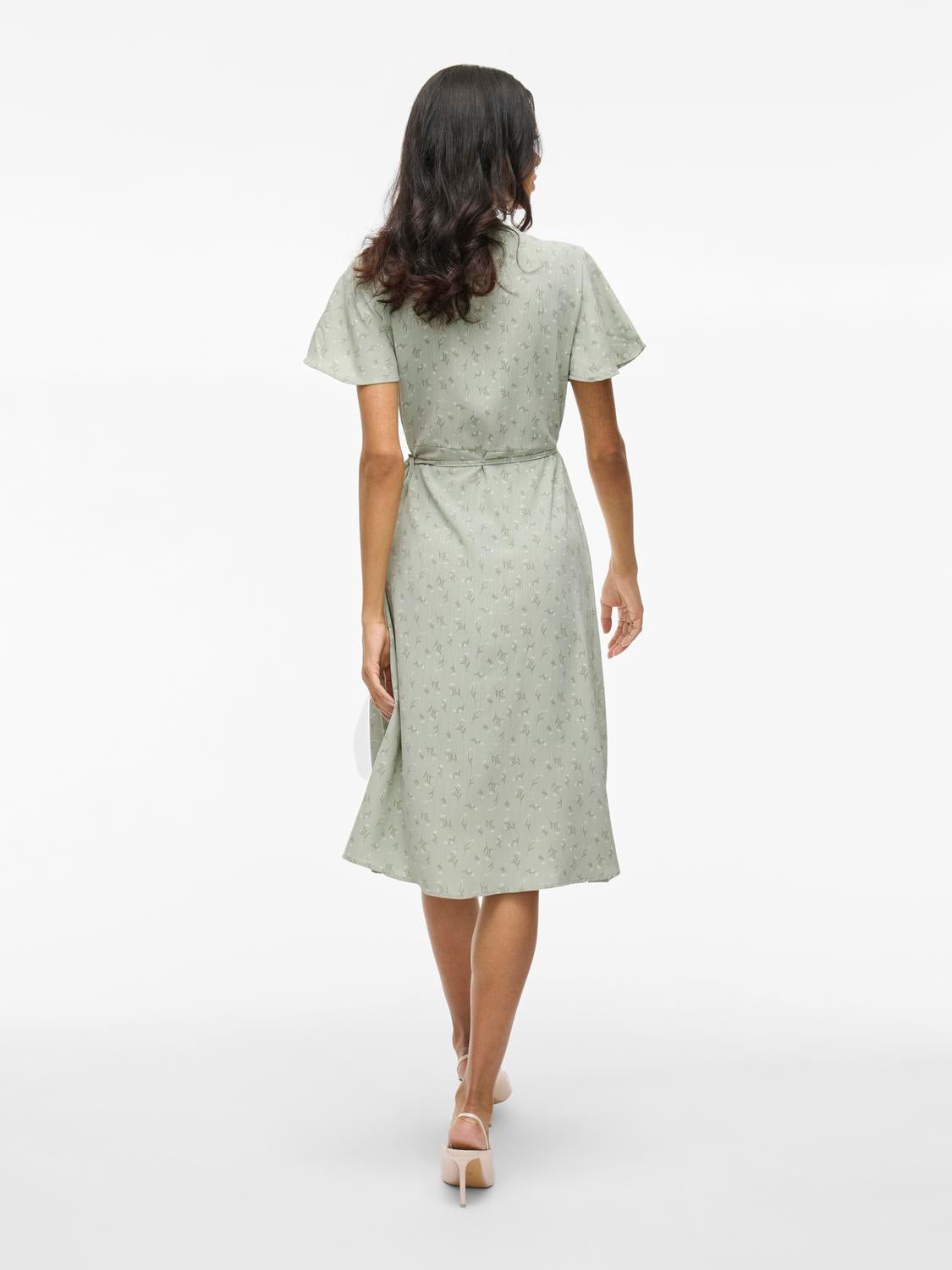 VILOVIE Midi Dress - Desert Sage - VERO MODA & VILA Bergvik