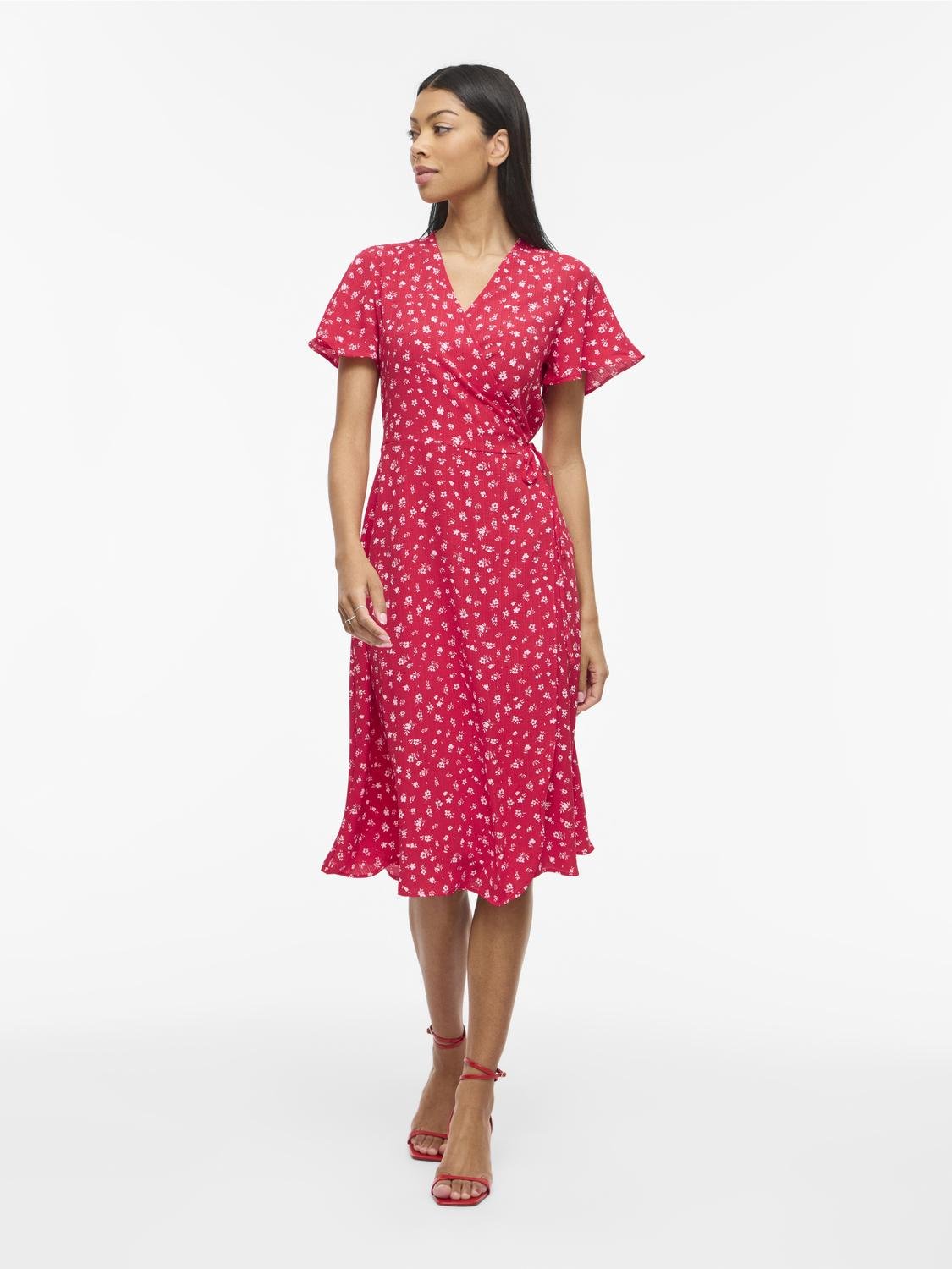 VILOVIE Midi Dress - Hibiscus - VERO MODA & VILA Bergvik