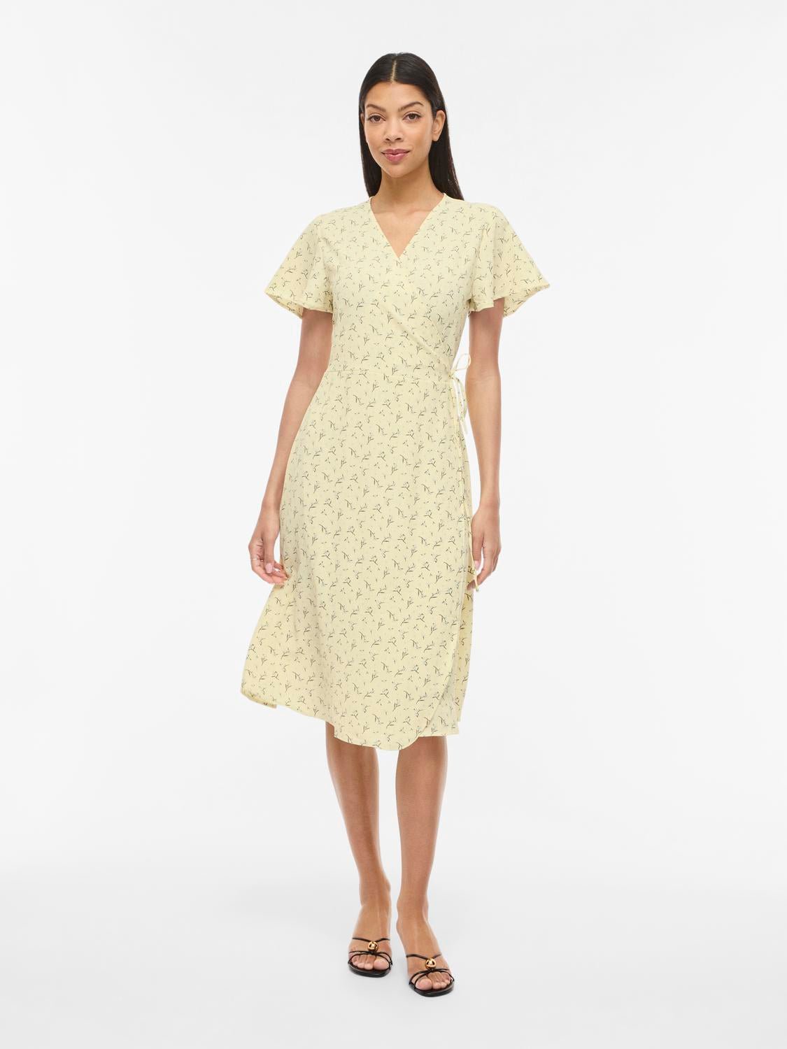 VILOVIE Midi Dress - Pastel Yellow - VERO MODA & VILA Bergvik