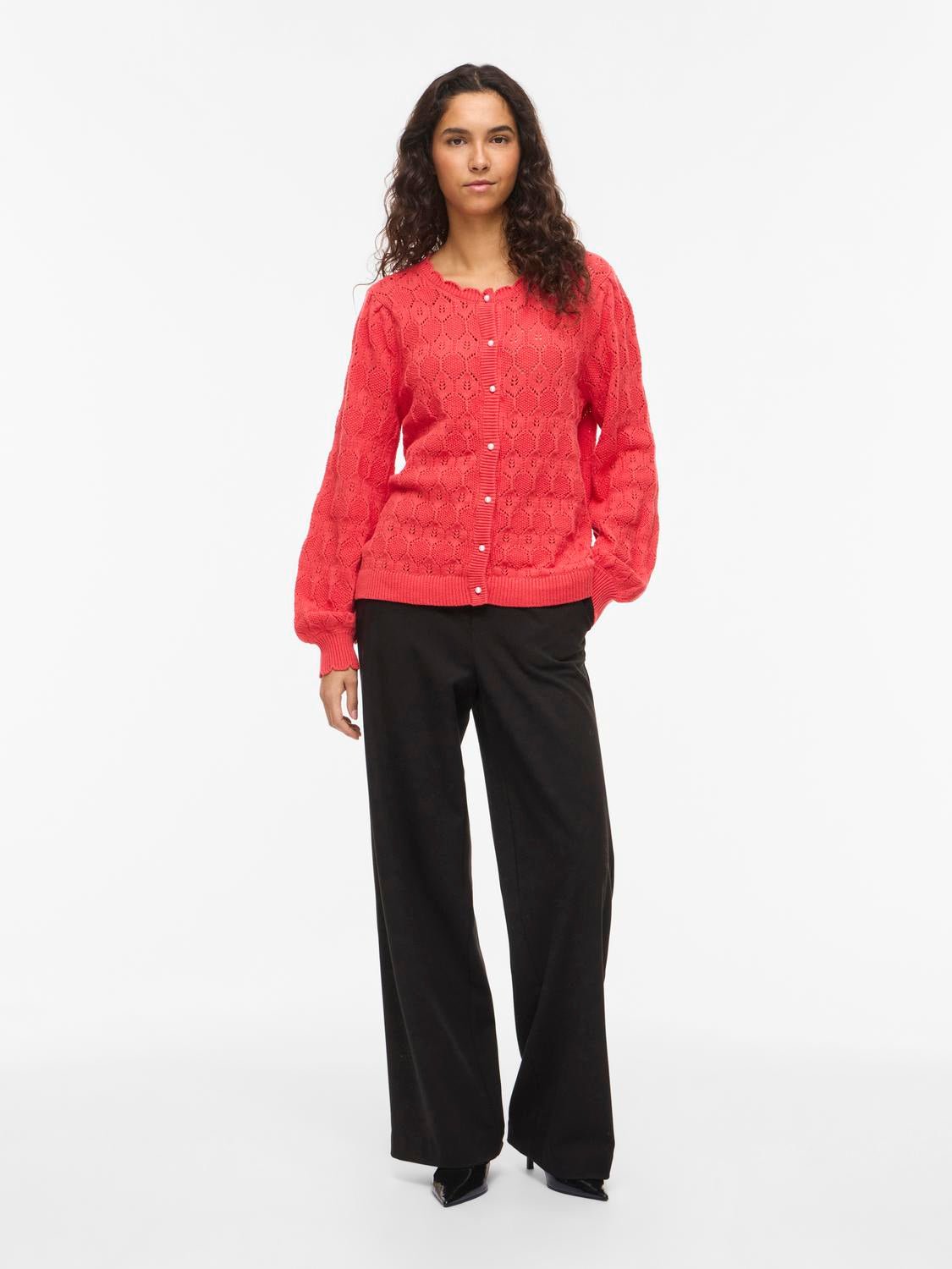 VILOWEN Knit Cardigan - Hibiscus - VERO MODA & VILA Bergvik