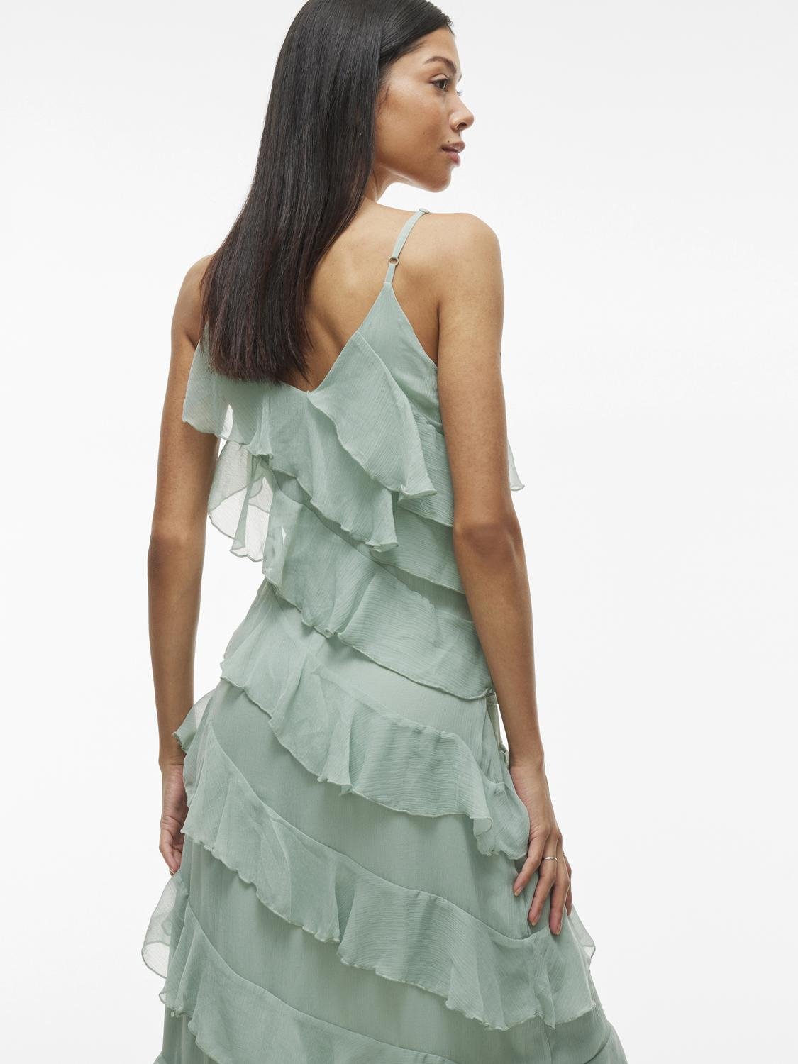 VILUNA Midi Dress - Green Milieu - VERO MODA & VILA Bergvik