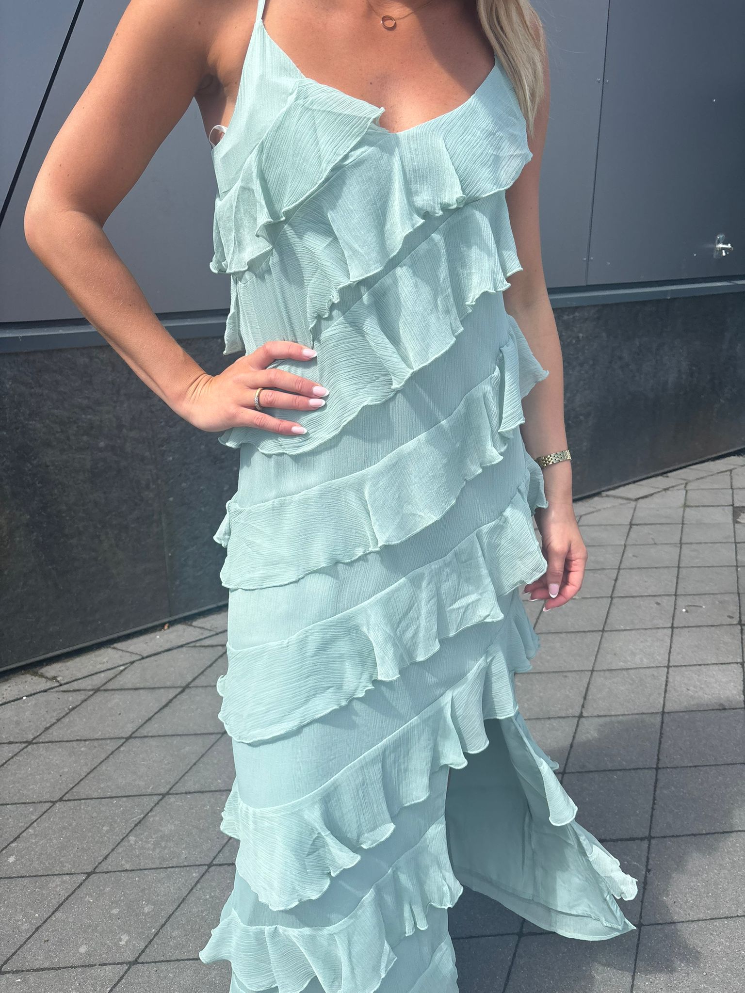 VILUNA Midi Dress - Green Milieu - VERO MODA & VILA Bergvik
