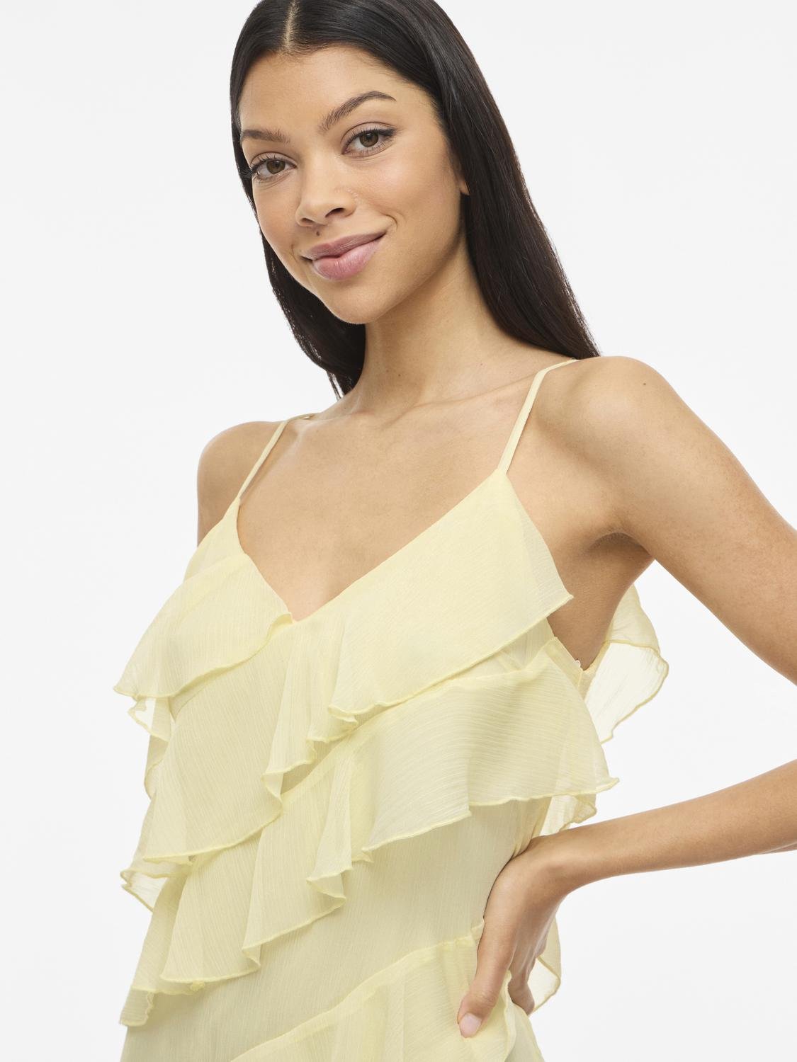 VILUNA Midi Dress - Pastel Yellow - VERO MODA & VILA Bergvik