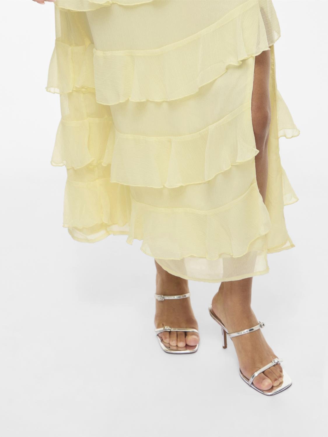 VILUNA Midi Dress - Pastel Yellow - VERO MODA & VILA Bergvik