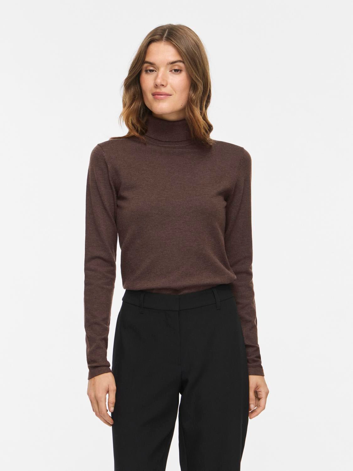 VIMALU Knitted Top - Coffee Bean - VERO MODA & VILA Bergvik