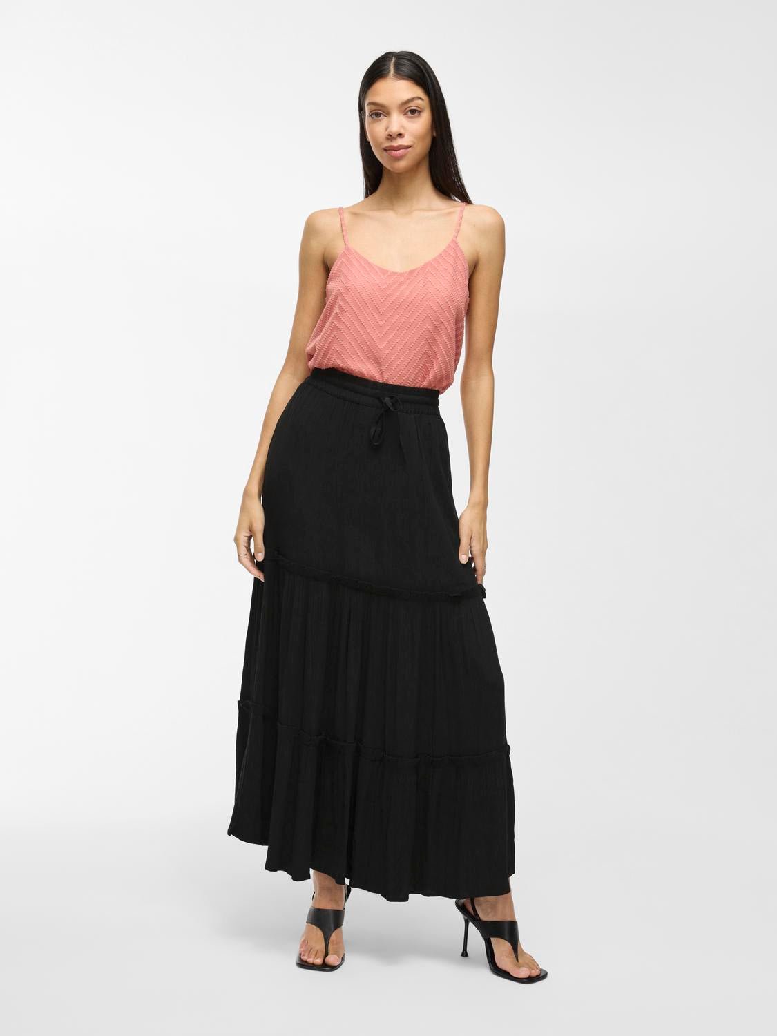 VIMESA Long Skirt - Black - VERO MODA & VILA Bergvik