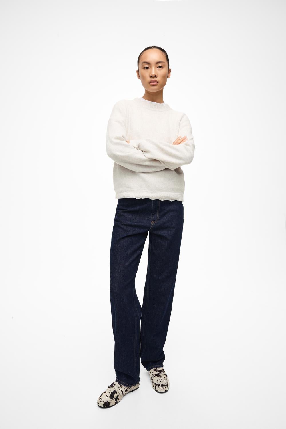 VINIKOLINA Pullover - Super Light Natural Melan - VERO MODA & VILA Bergvik