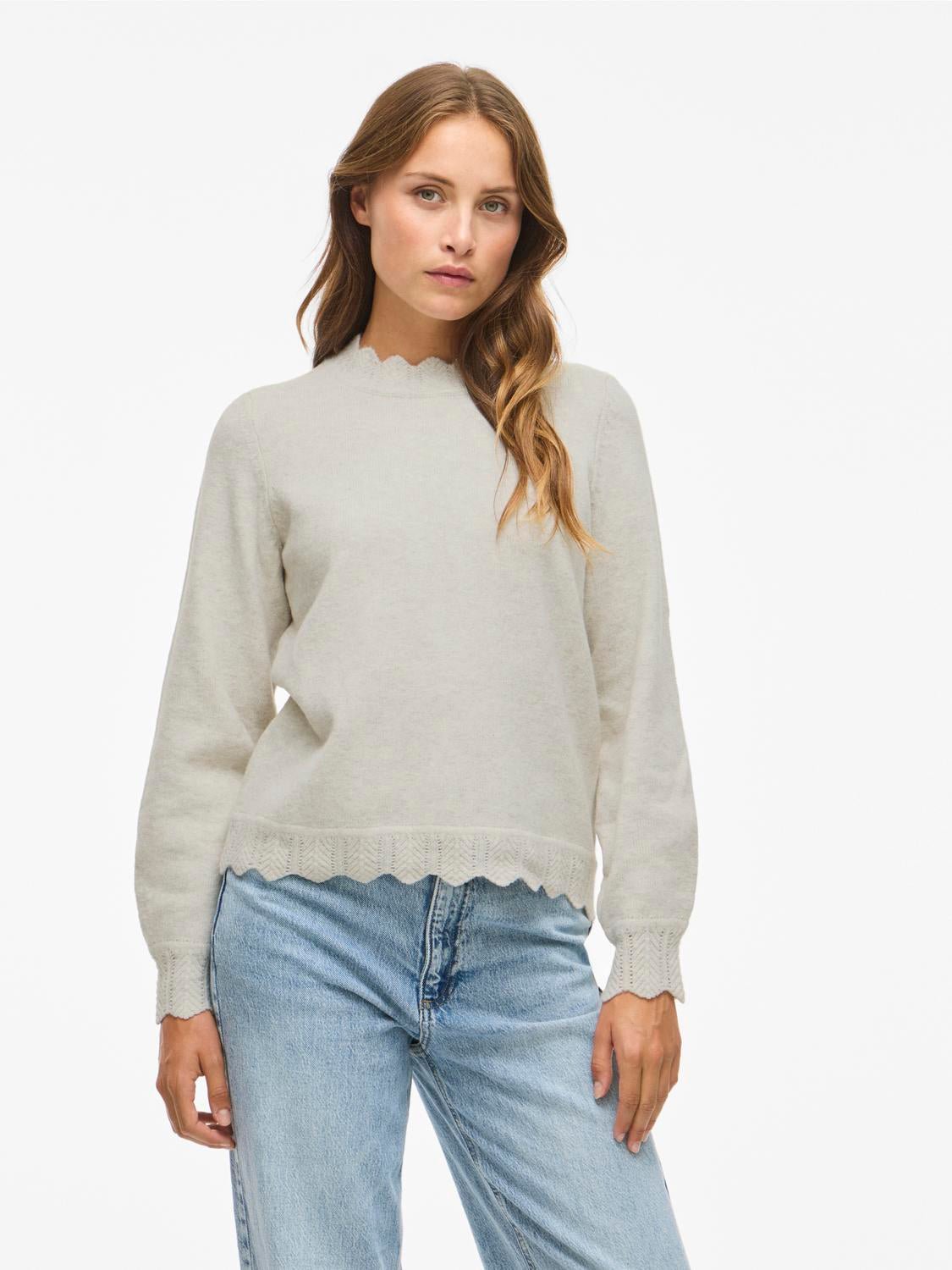 VINIKOLINA Pullover - Super Light Natural Melan - VERO MODA & VILA Bergvik