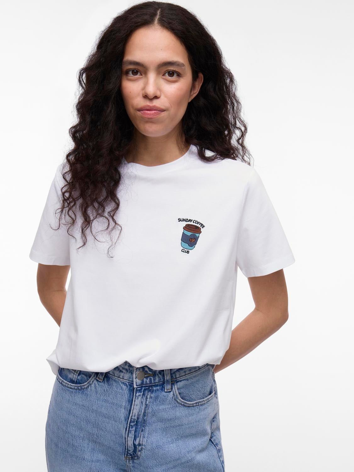 VINORA T-Shirt - Bright White - VERO MODA & VILA Bergvik
