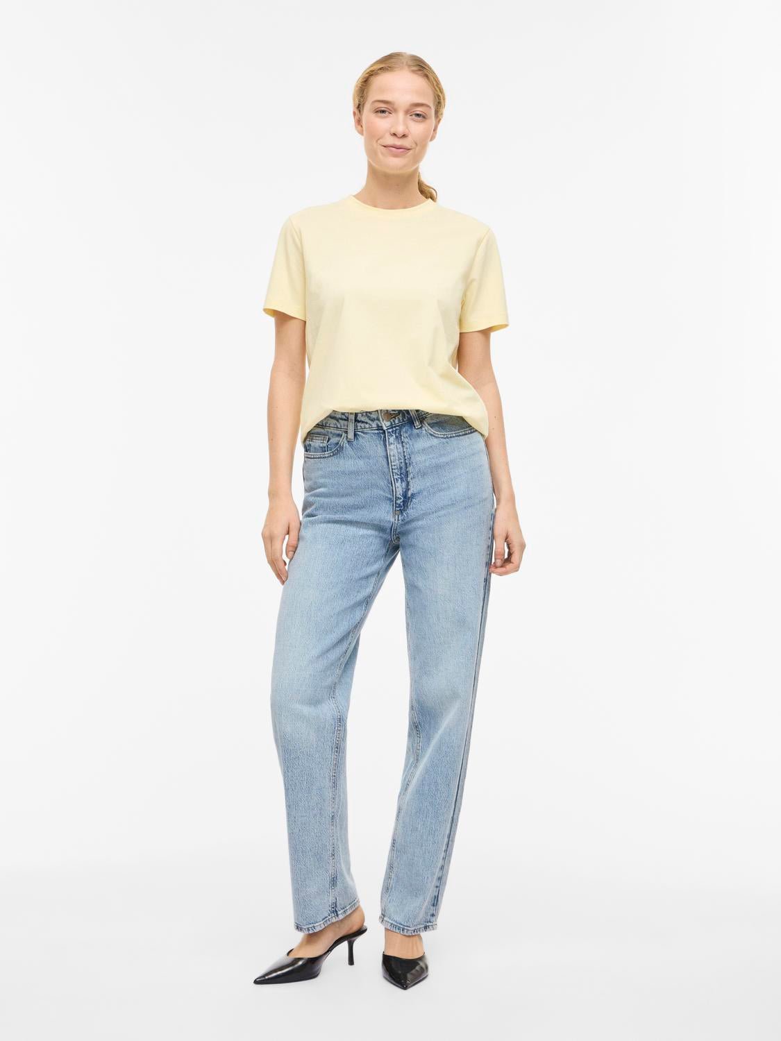 VINORA T-Shirt - Pastel Yellow - VERO MODA & VILA Bergvik