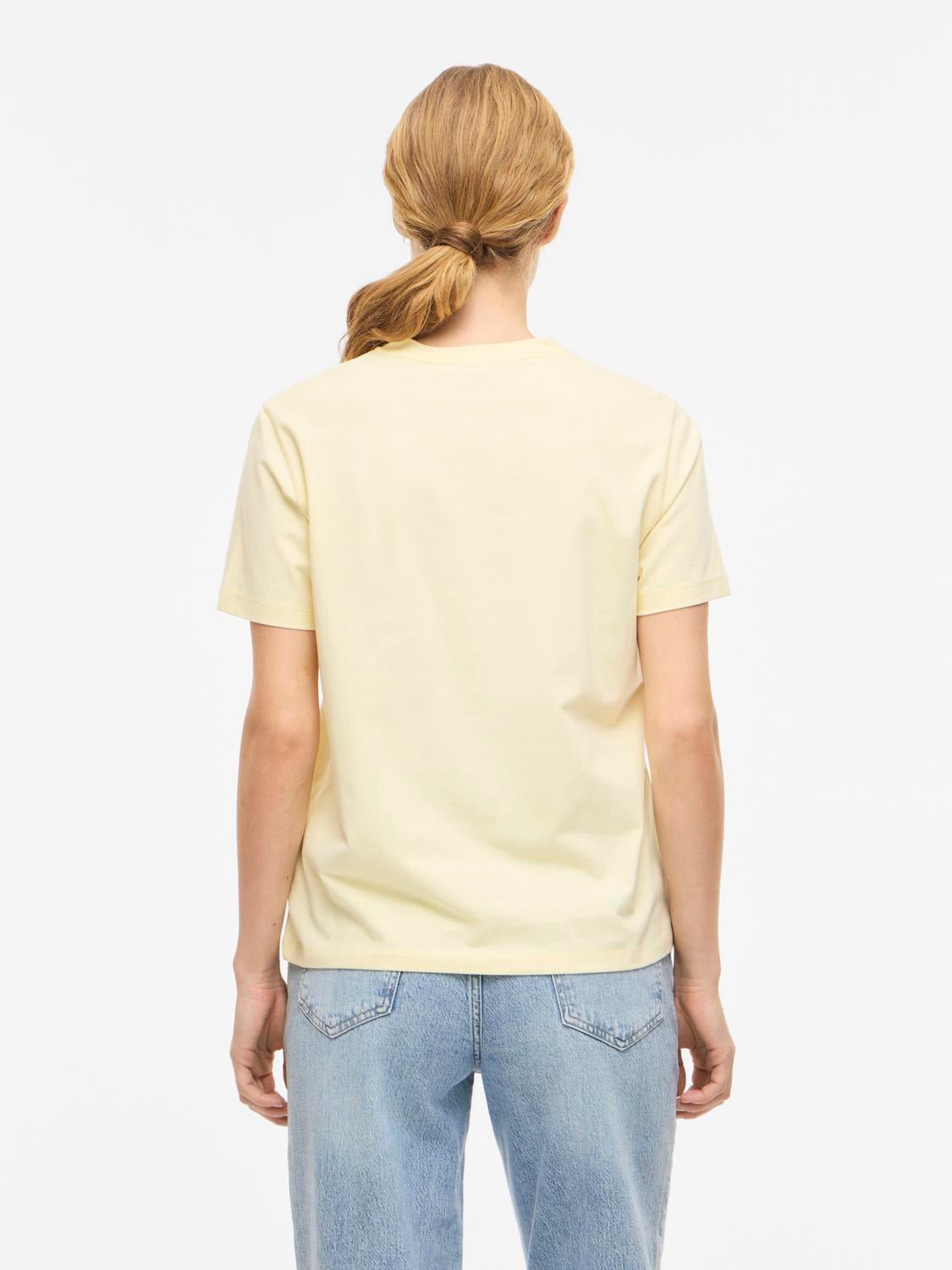VINORA T-Shirt - Pastel Yellow - VERO MODA & VILA Bergvik