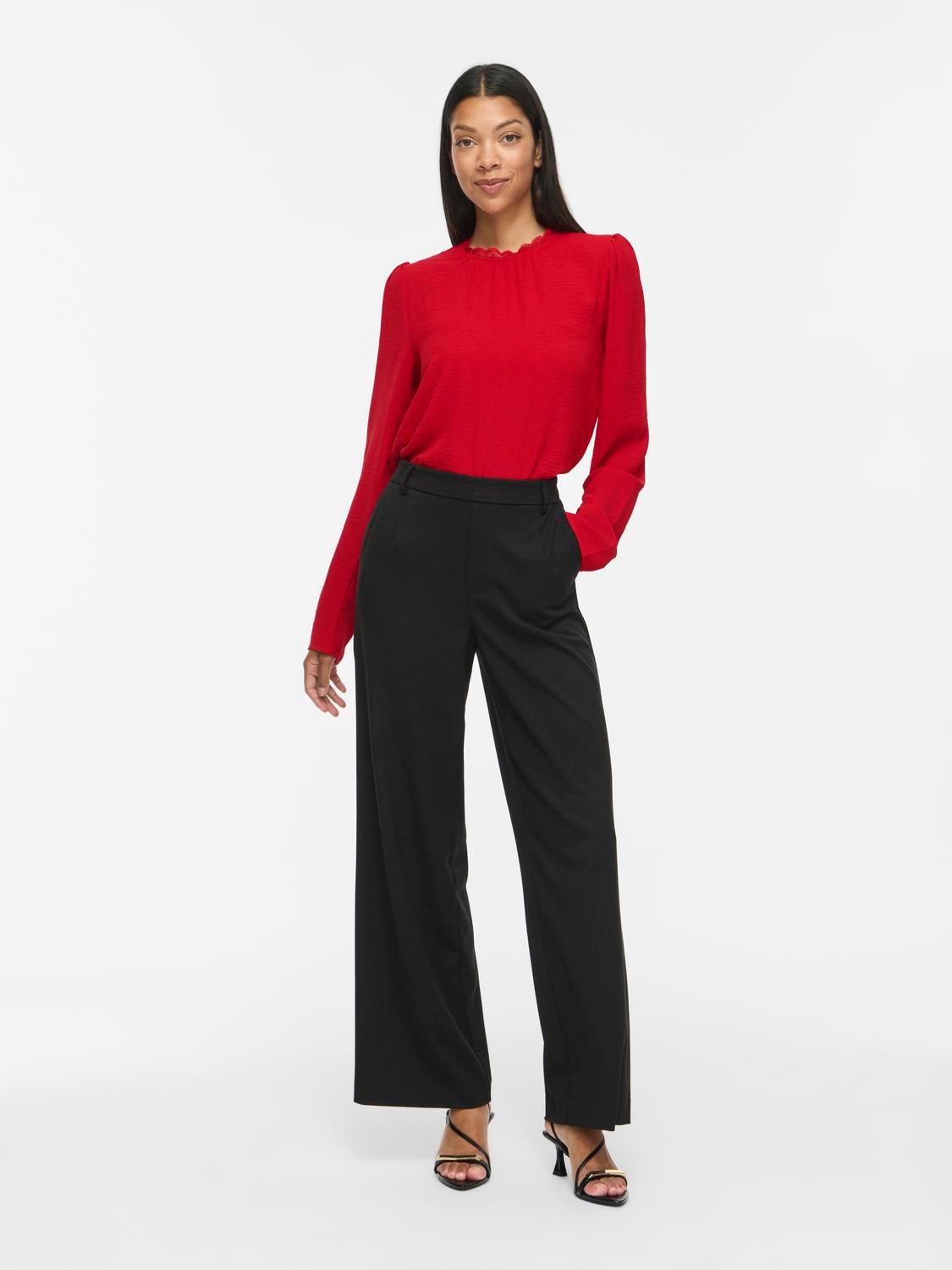 VIPALLAS Top - Racing Red - VERO MODA & VILA Bergvik